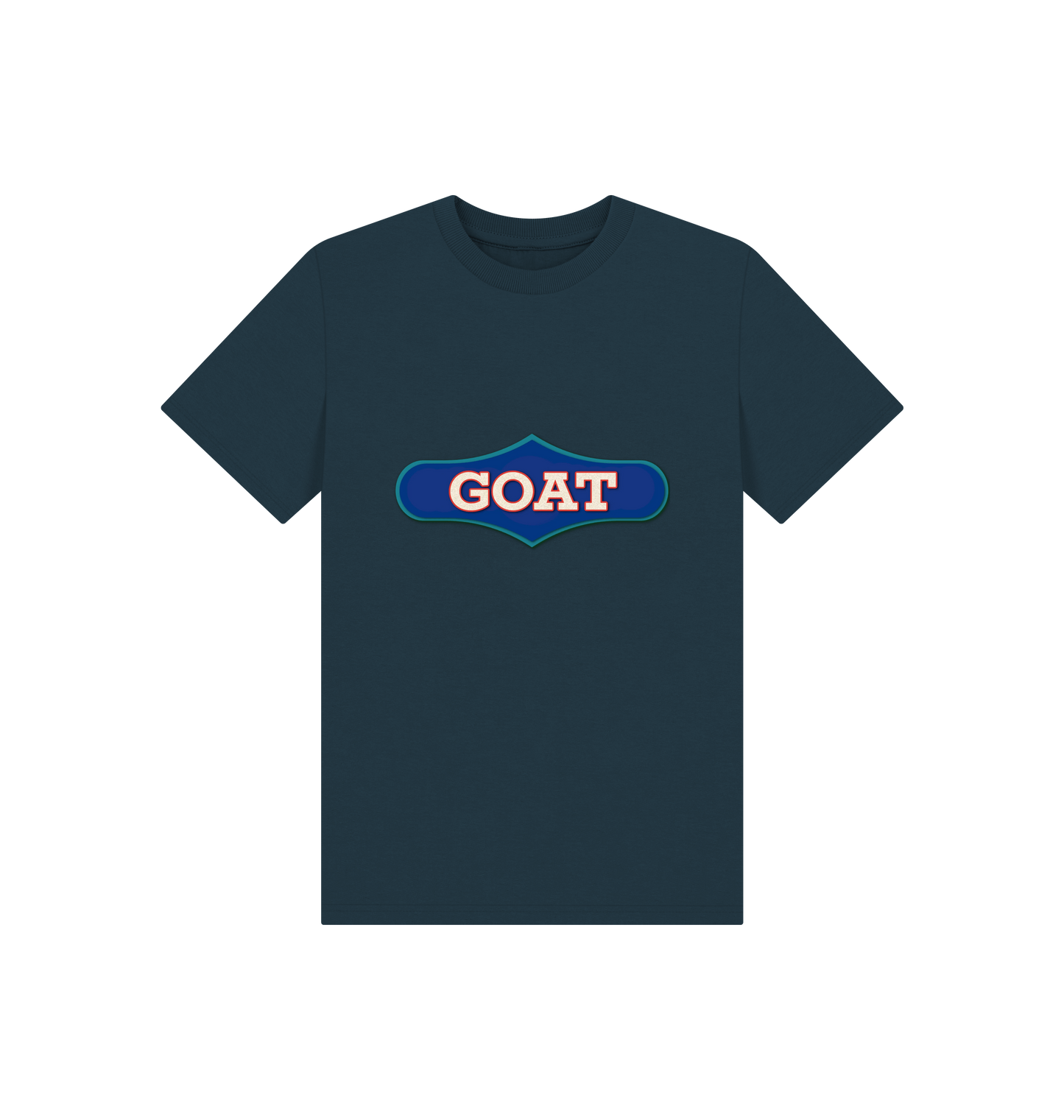 Denim Blue Printed Kids T-Shirt Front