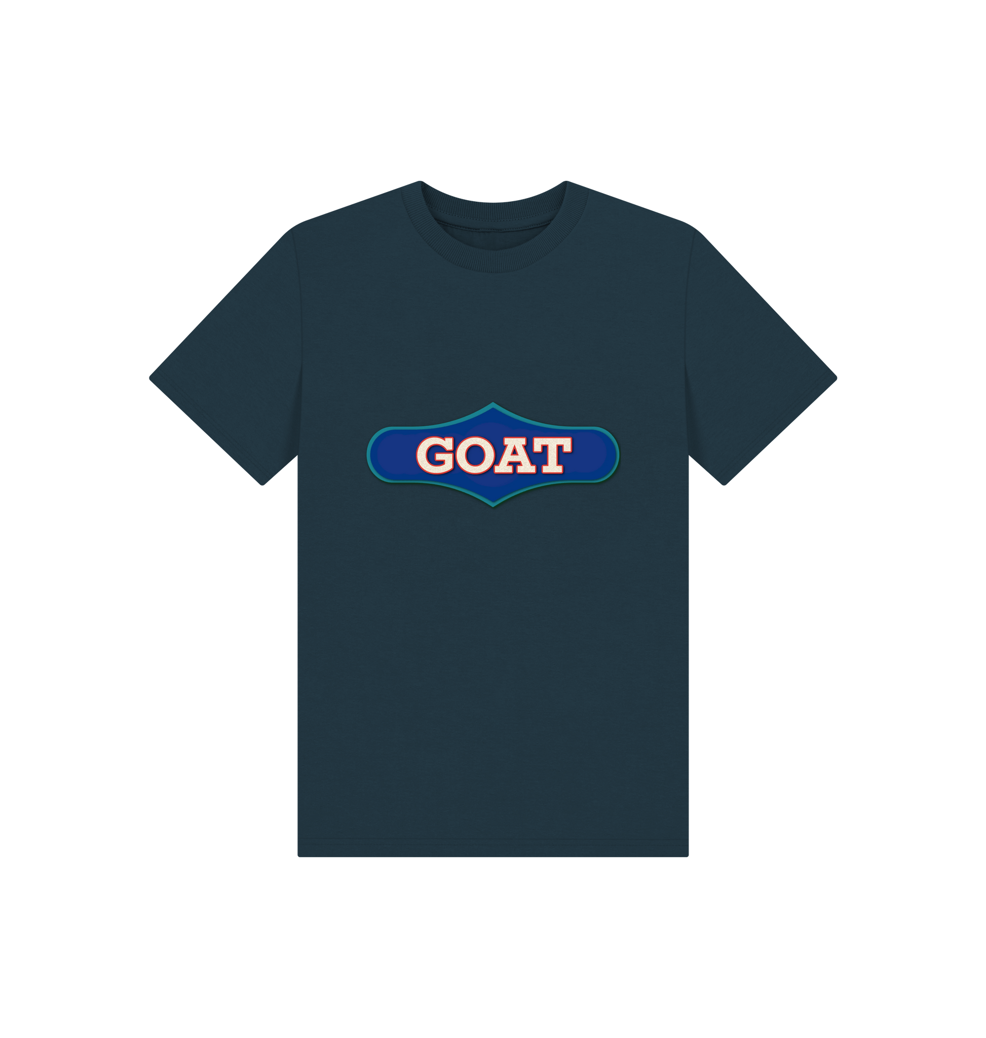 Denim Blue Printed Kids T-Shirt Front