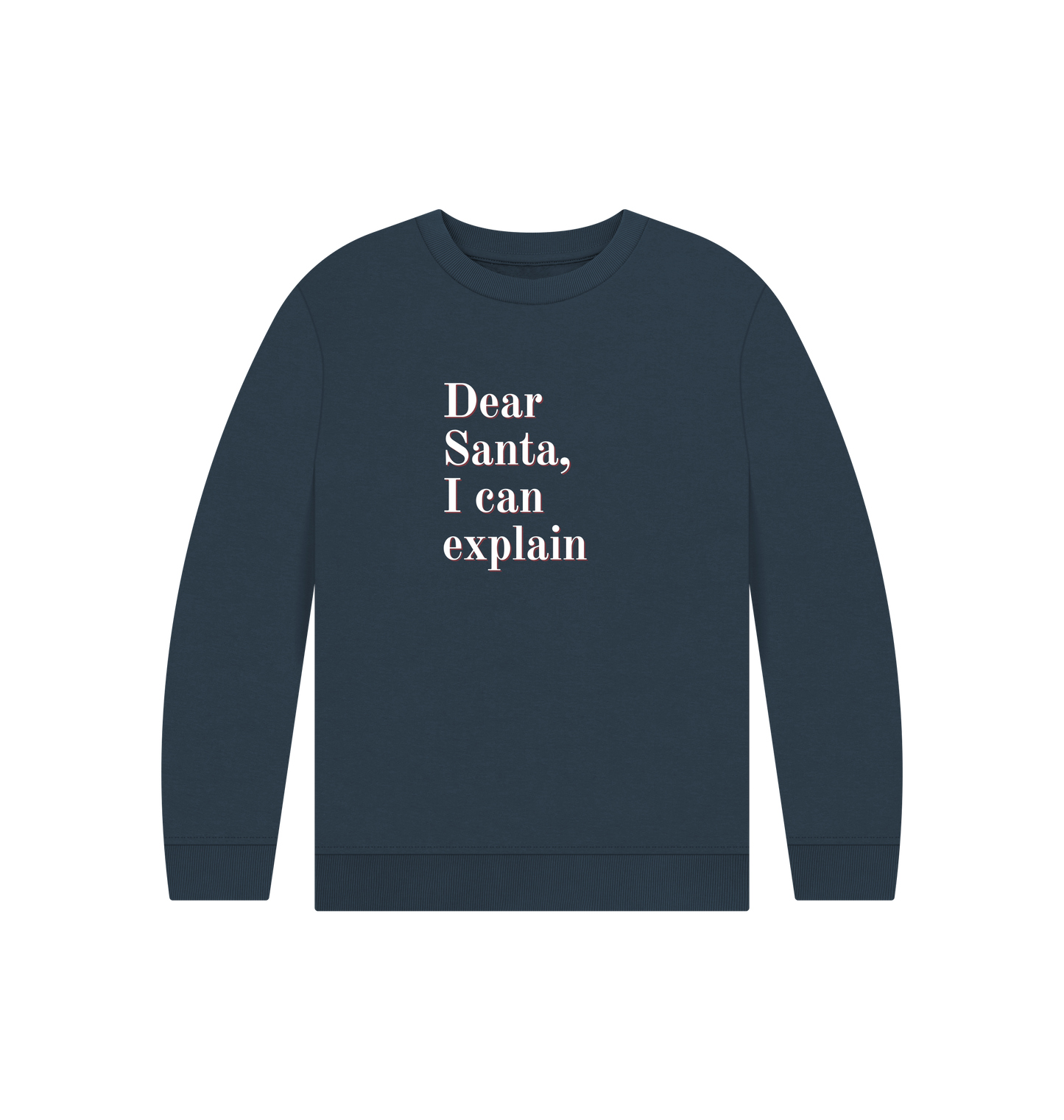 Navy Blue Printed Kids Jumper Front