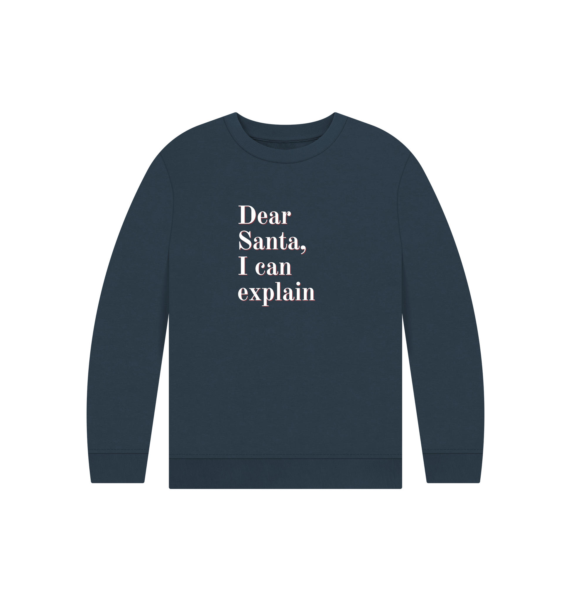 Navy Blue Printed Kids Jumper Front