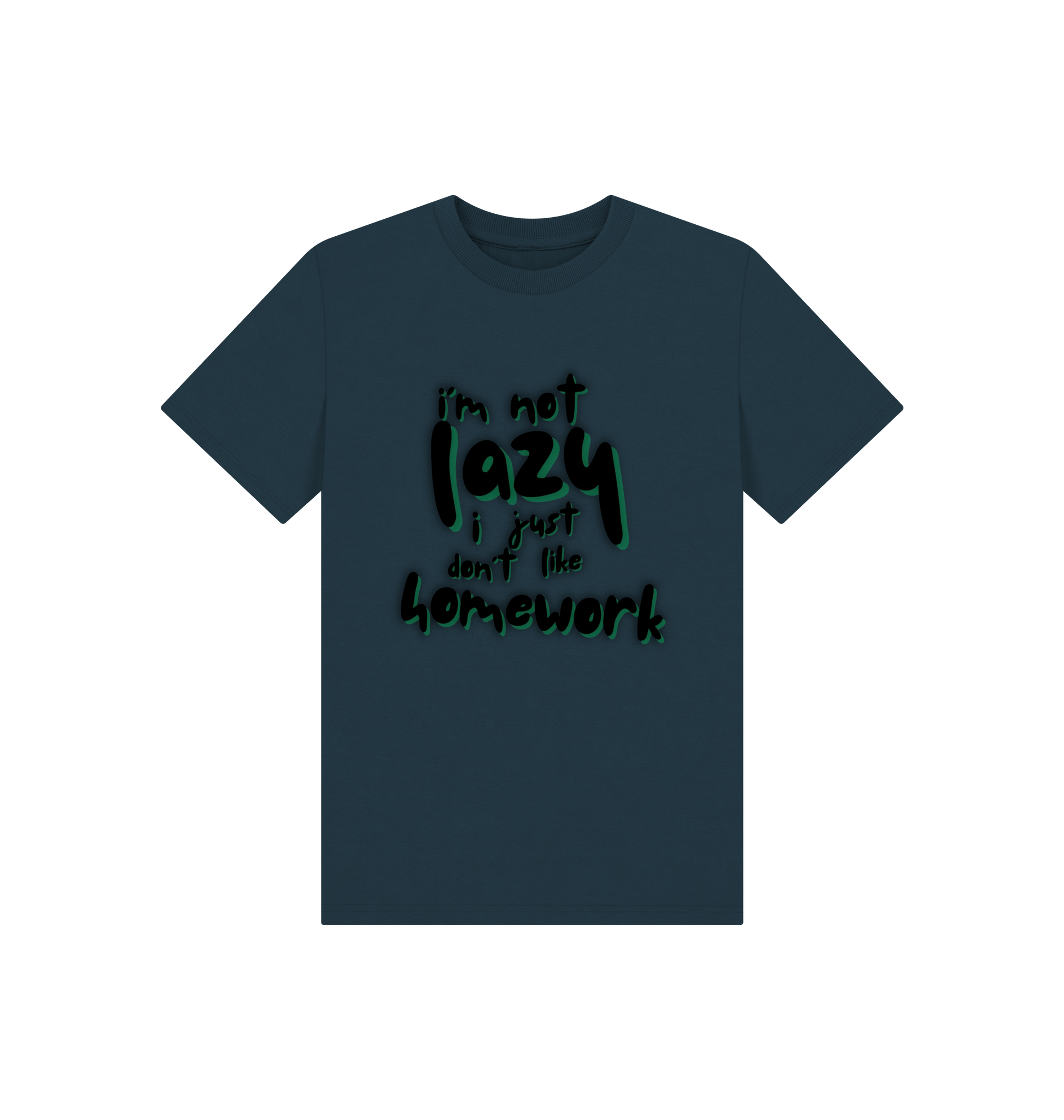 Denim Blue Printed Kids T-Shirt Front