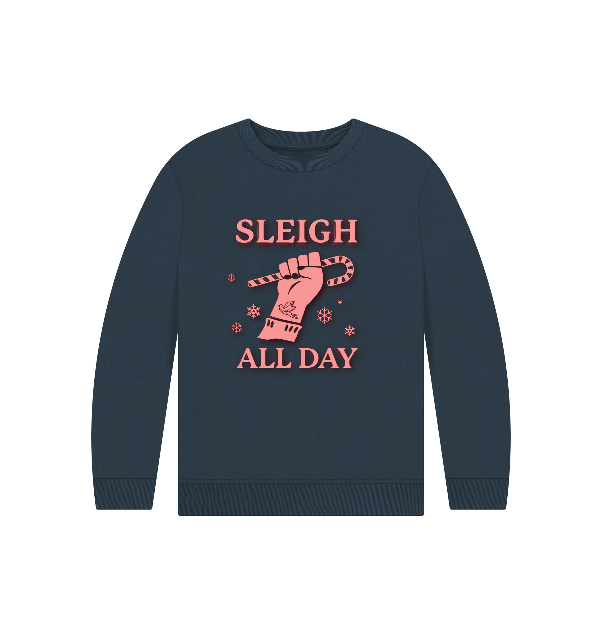 Navy Blue Printed Kids Jumper Front