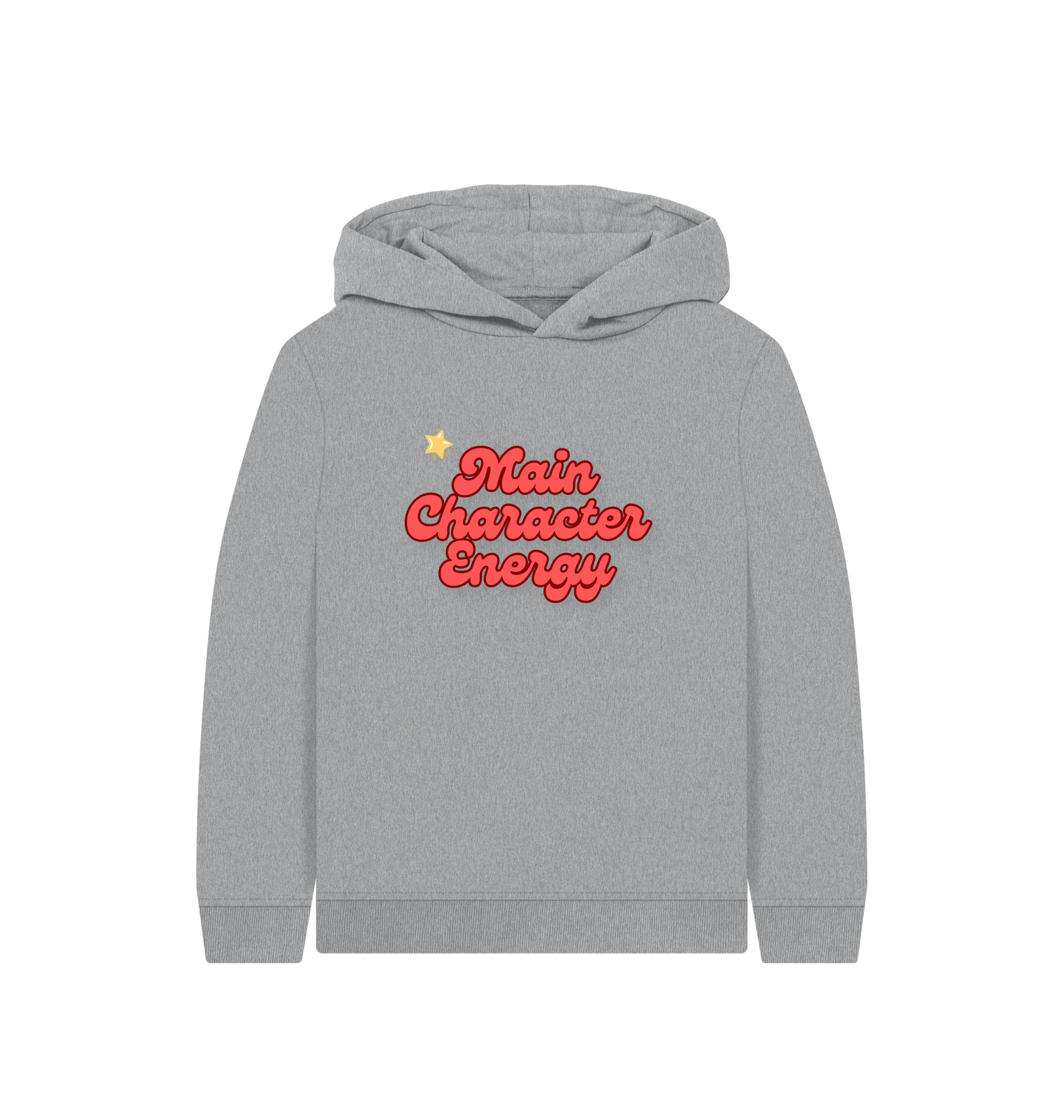 Athletic Grey Printed Kids Hoodie Front