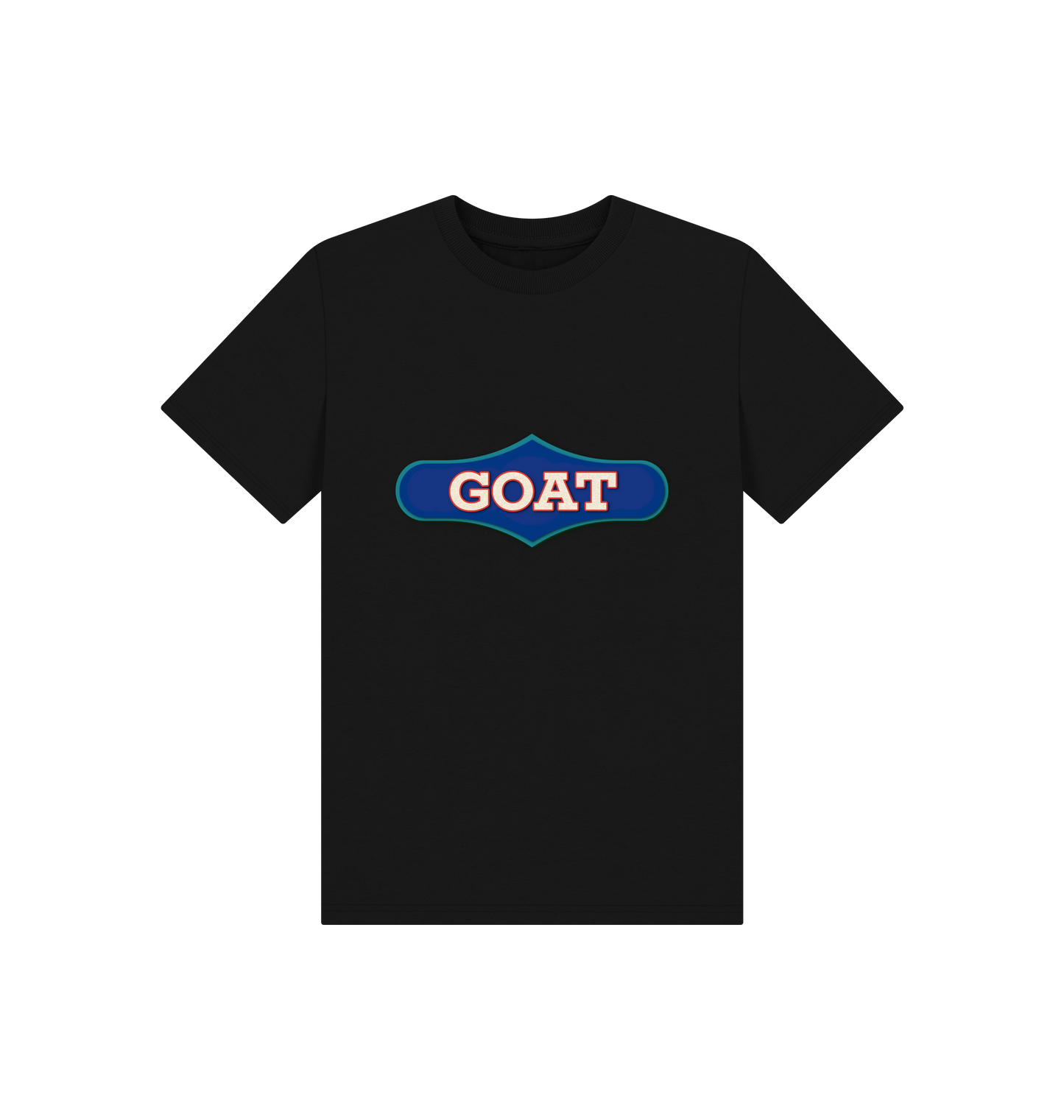 Black Printed Kids T-Shirt Front