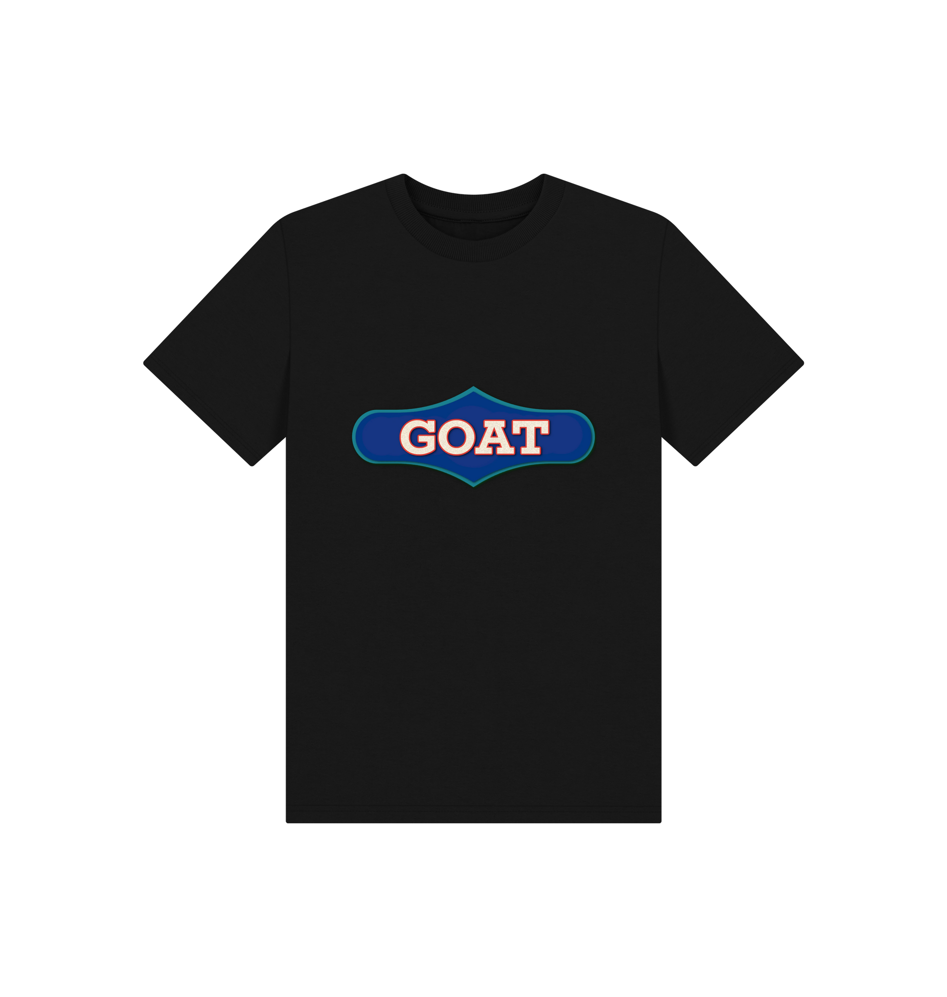 Black Printed Kids T-Shirt Front