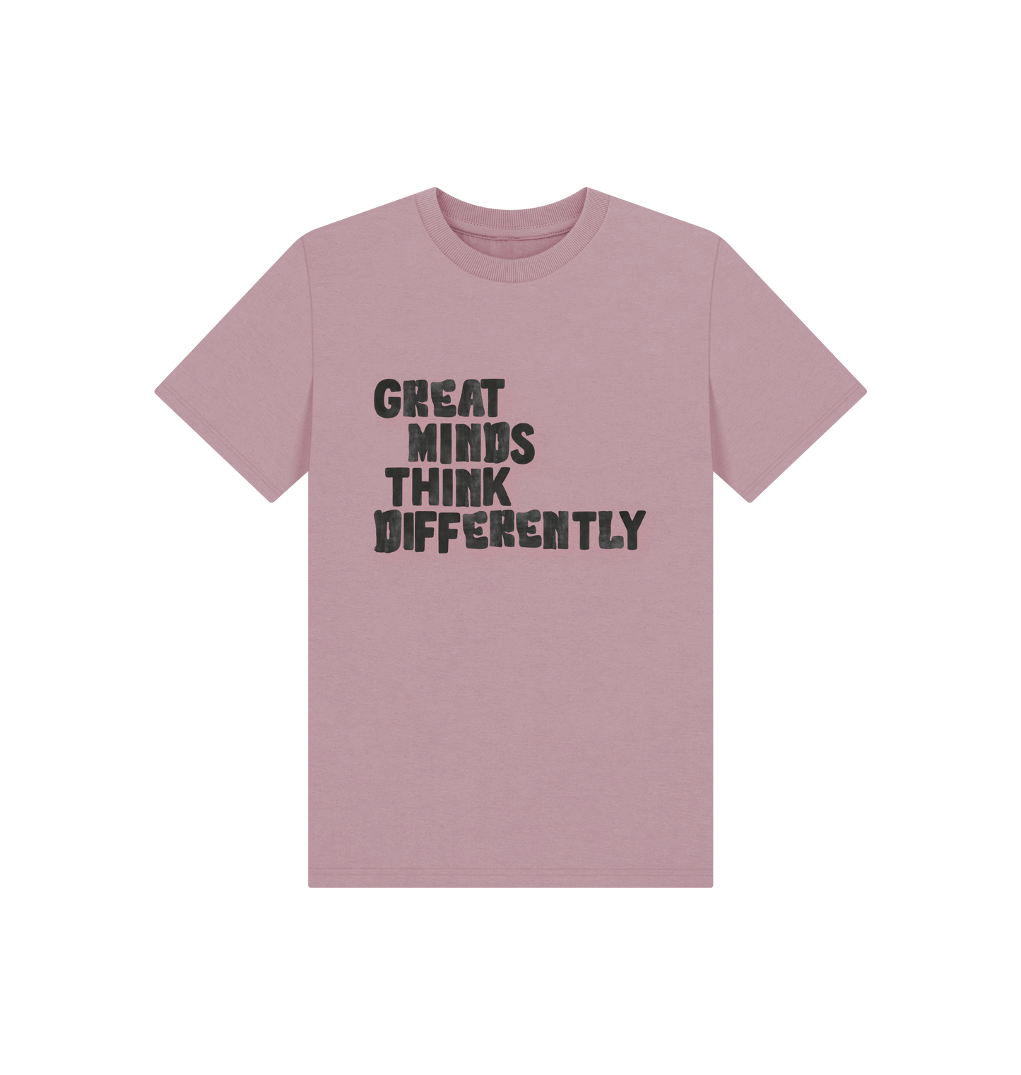 Mauve Printed Kids T-Shirt Front