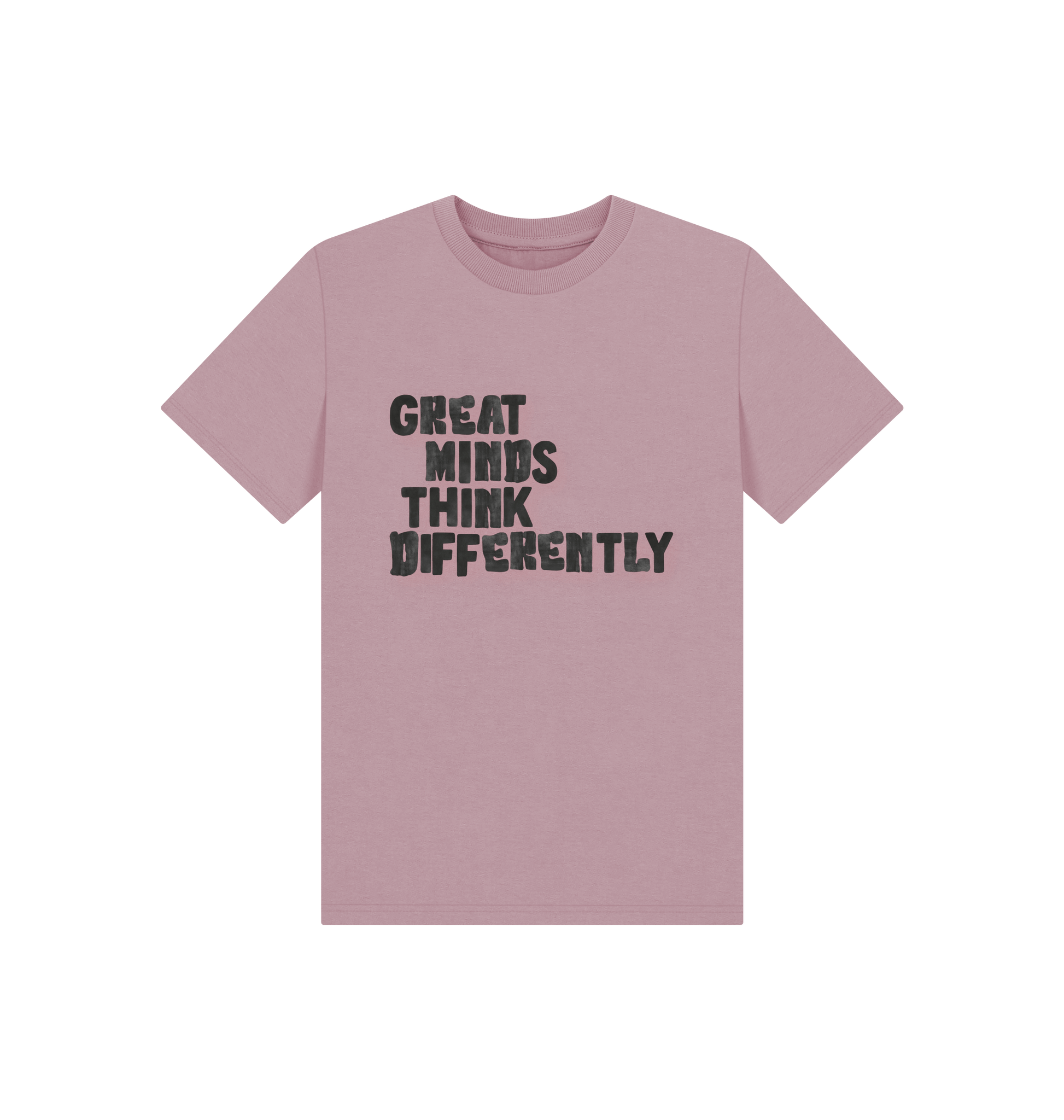 Mauve Printed Kids T-Shirt Front
