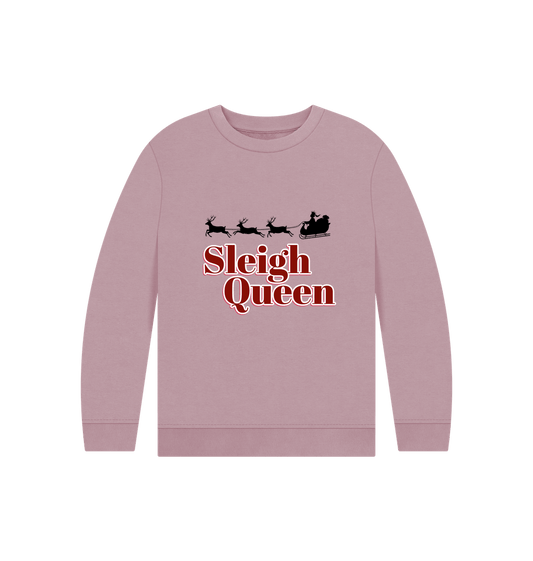 Mauve Sleigh Queen - Kids' Christmas Jumper