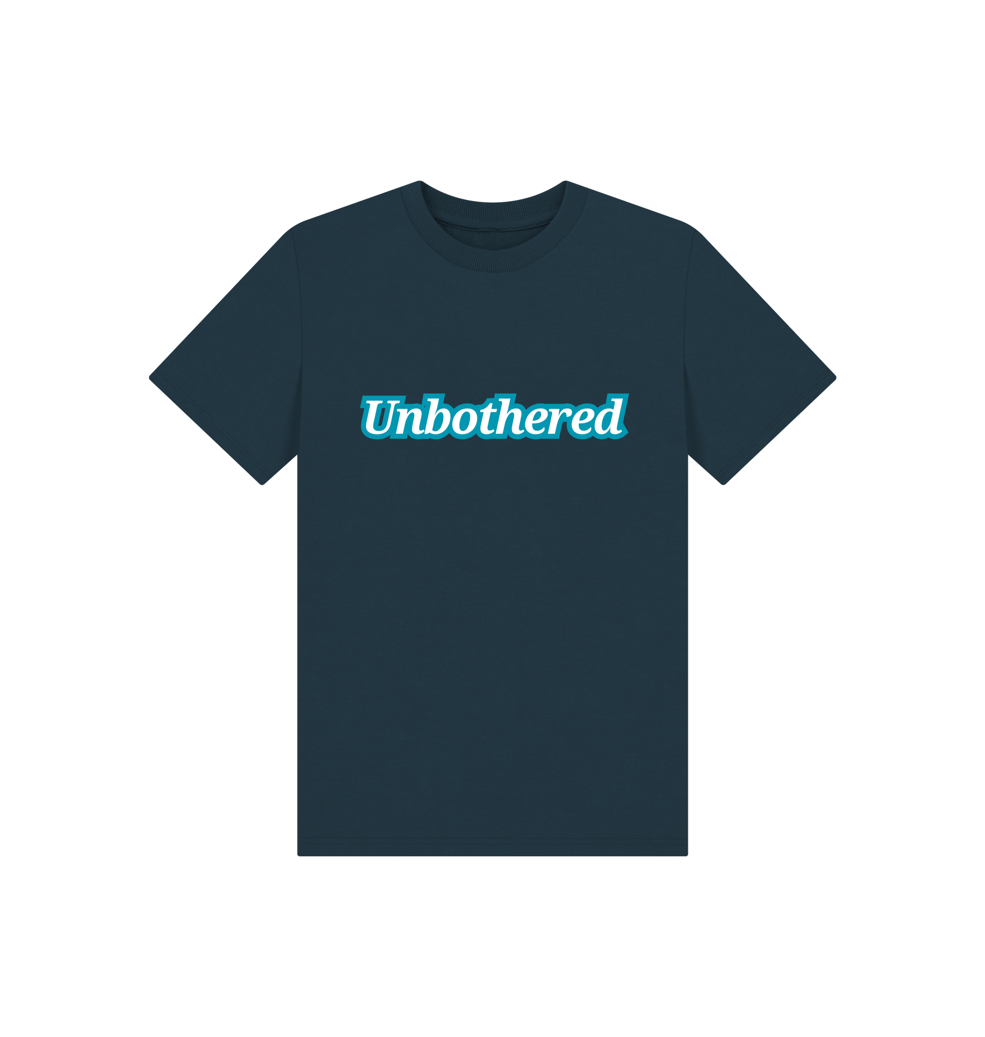 Denim Blue Printed Kids T-Shirt Front