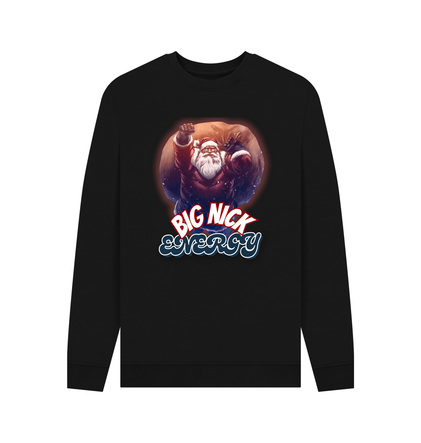 Black Printed Sweater Front