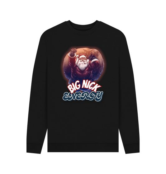 Black Printed Sweater Front