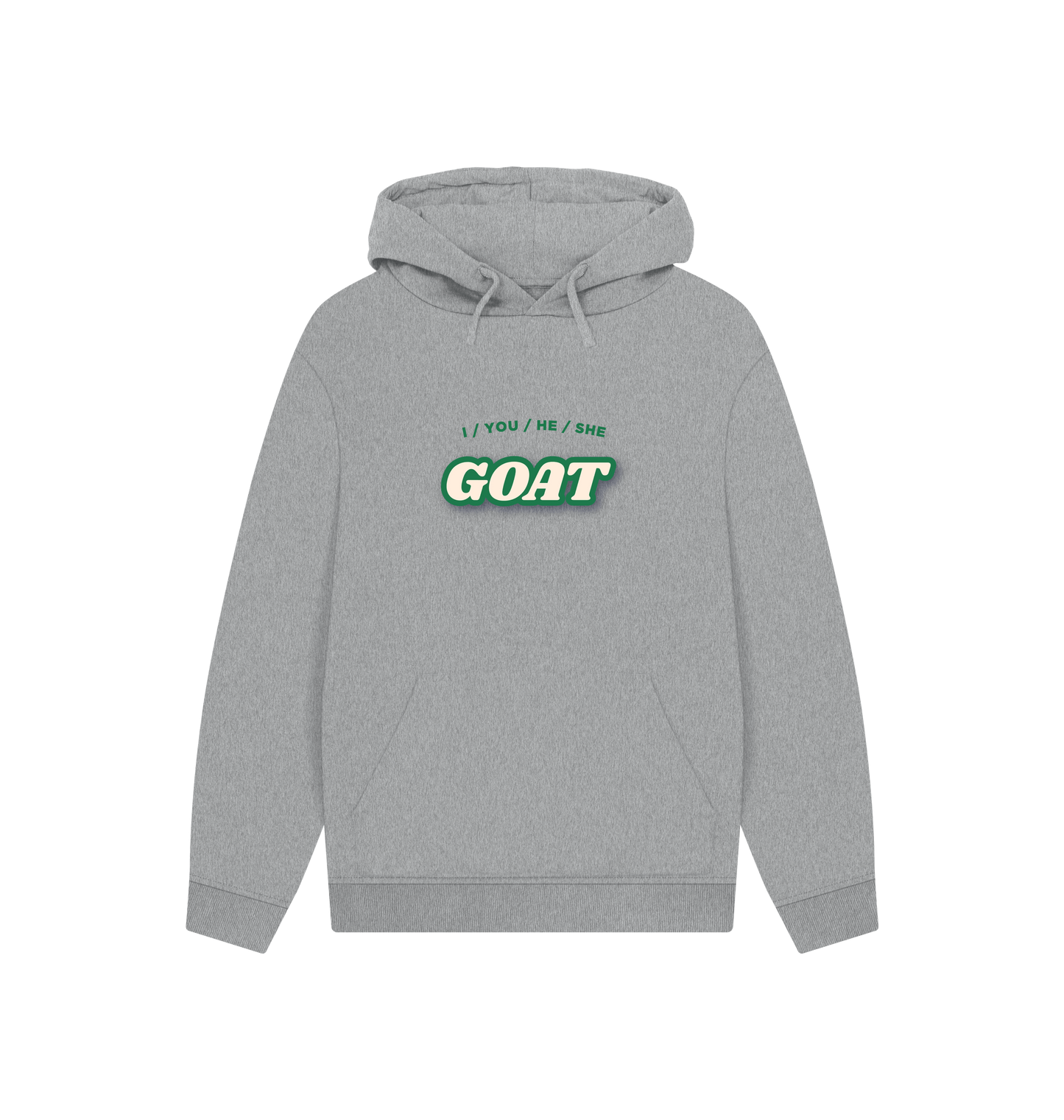 Athletic Grey Printed Hoody Front