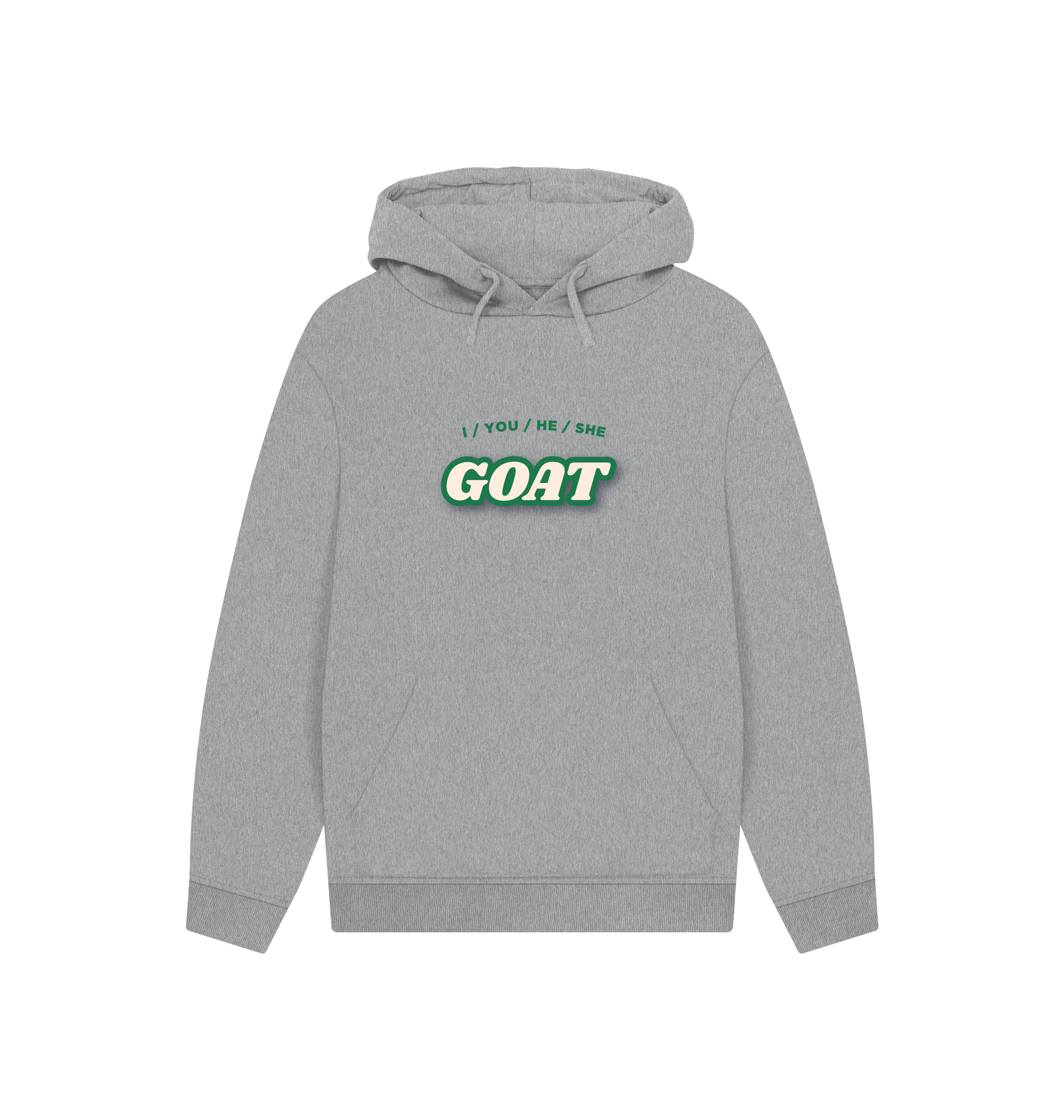 Athletic Grey Printed Hoody Front