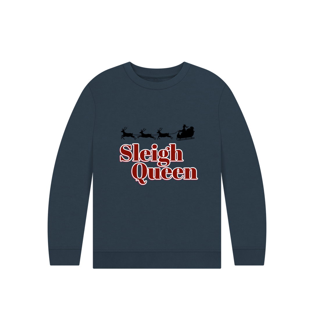 Navy Blue Printed Kids Jumper Front