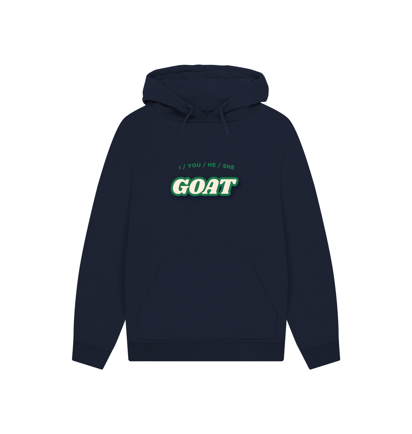 Navy Printed Hoody Front