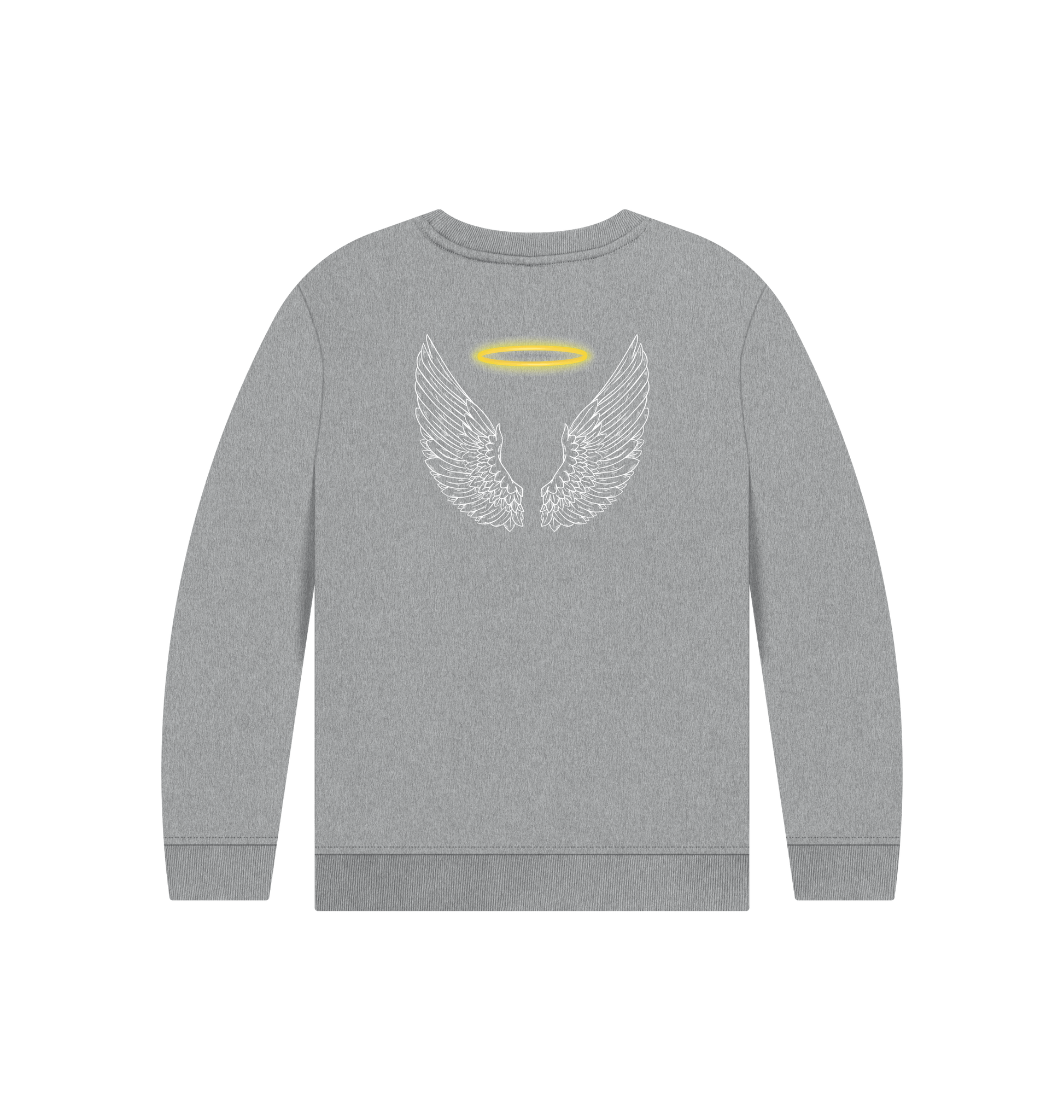 Athletic Grey Printed Kids Jumper Back