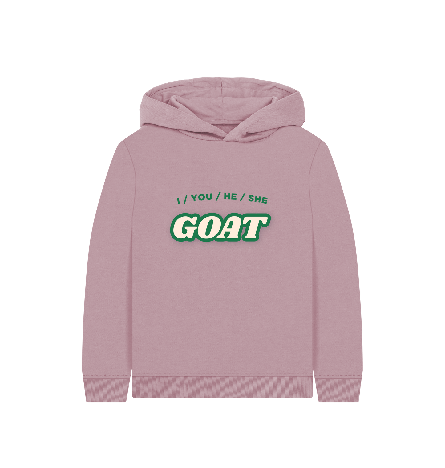 Mauve Printed Kids Hoodie Front