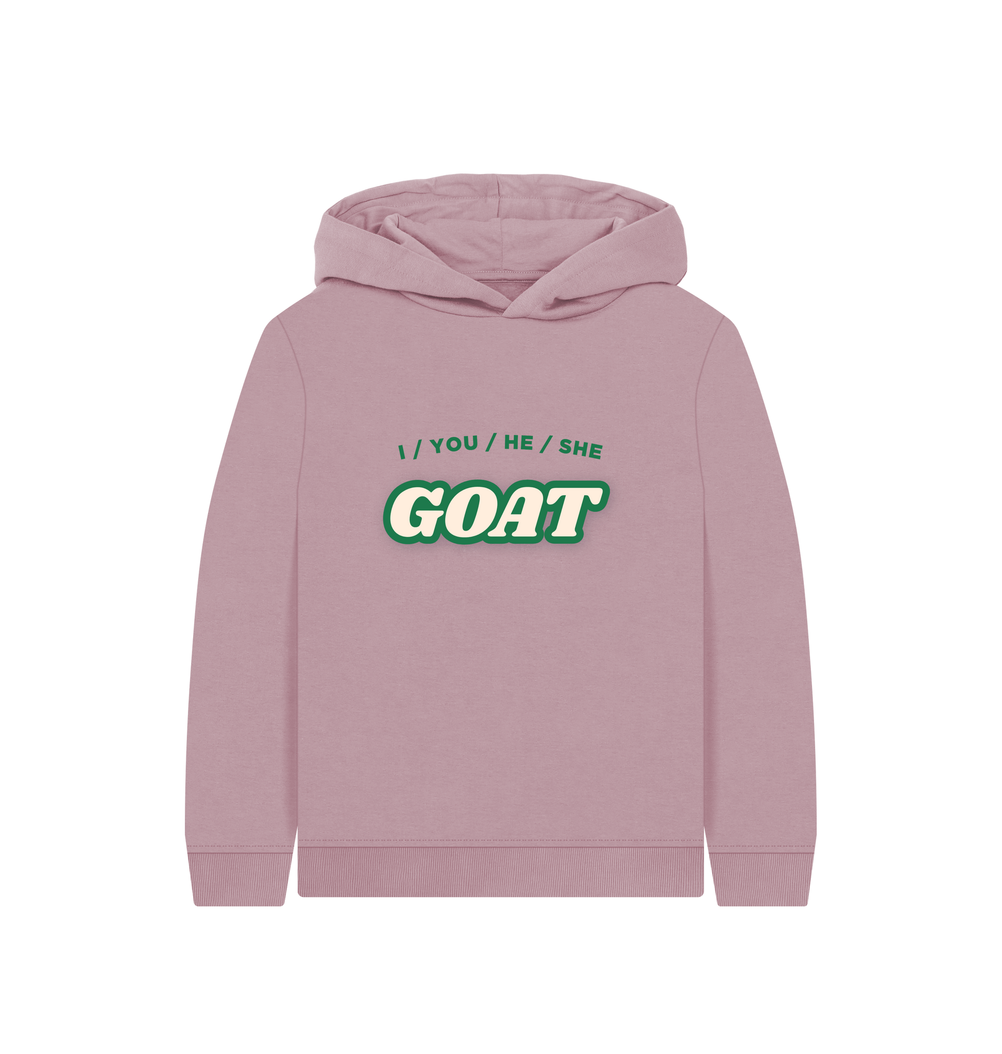 Mauve Printed Kids Hoodie Front