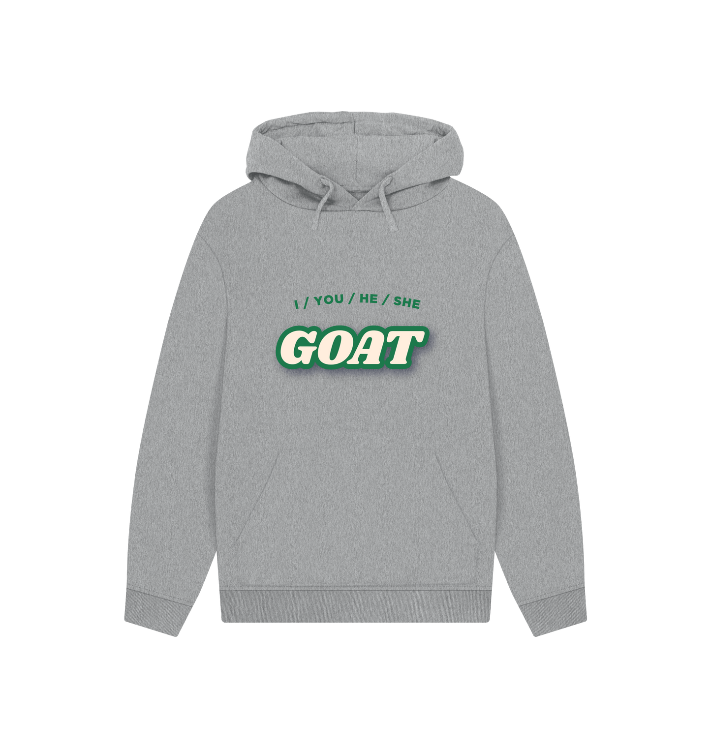 Athletic Grey Printed Hoody Front