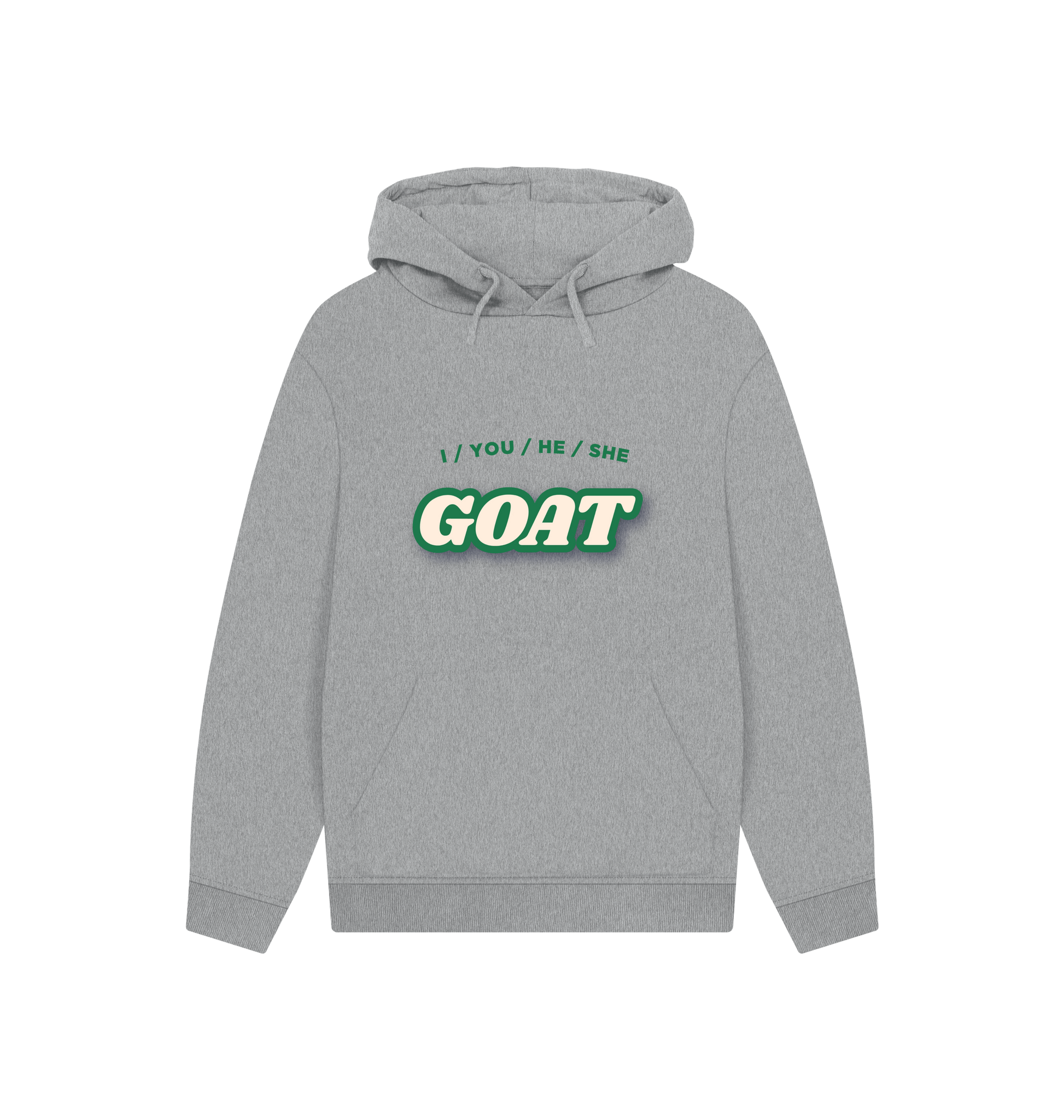 Athletic Grey Printed Hoody Front