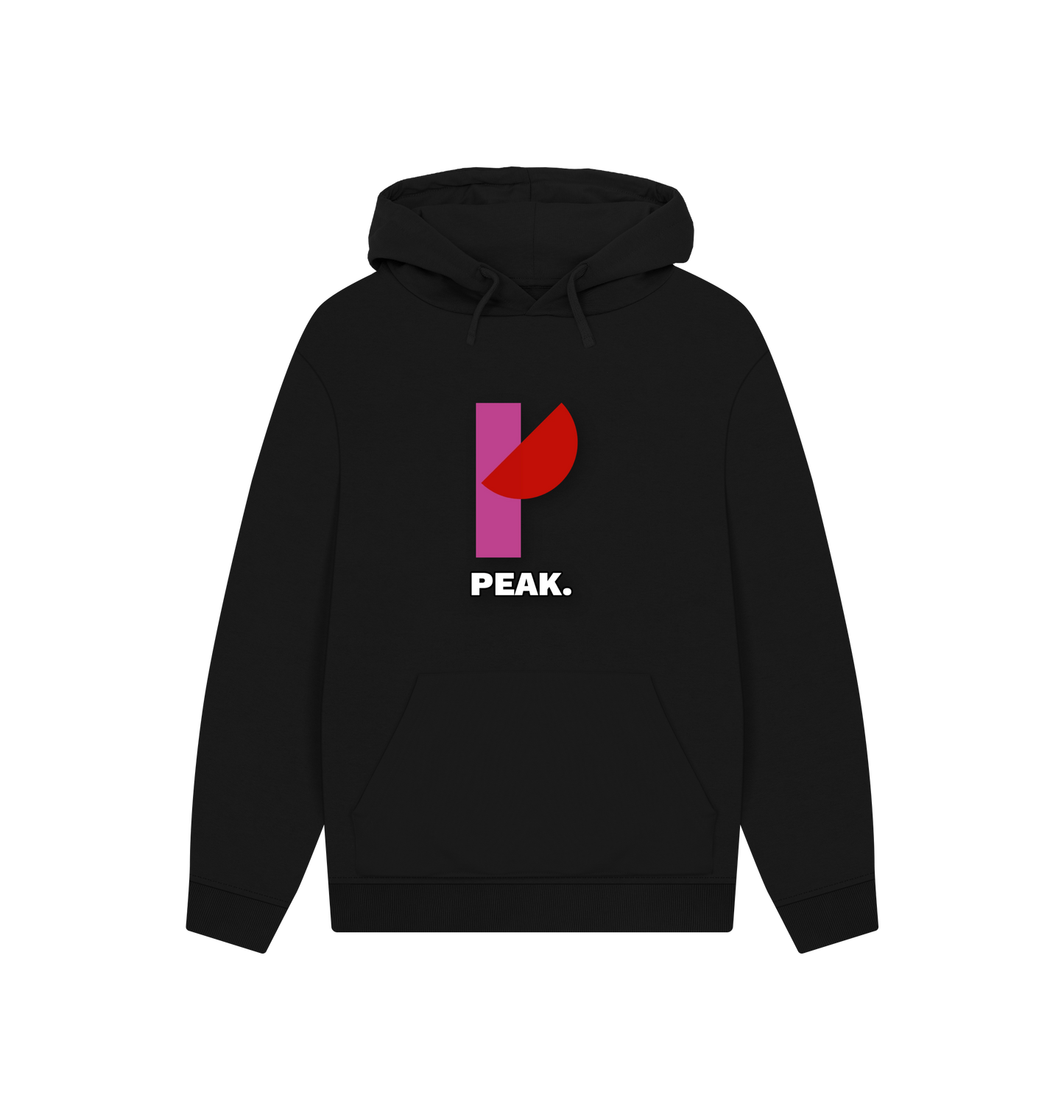 Black Printed Hoody Front