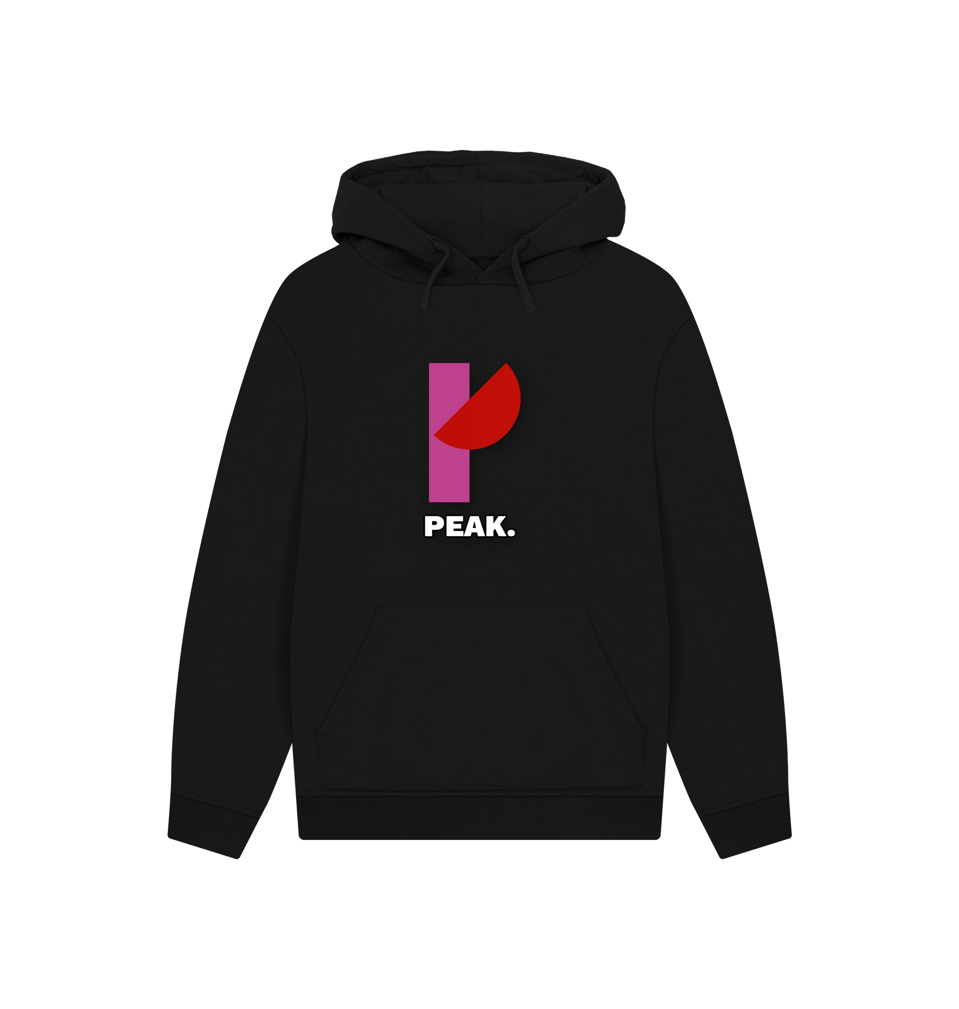 Black Printed Hoody Front