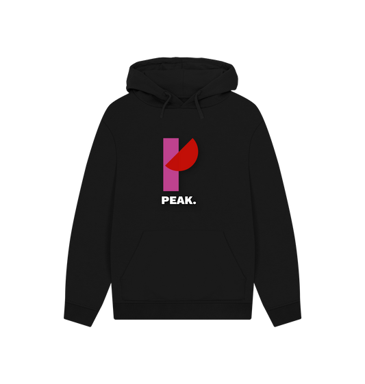 Black Printed Hoody Front