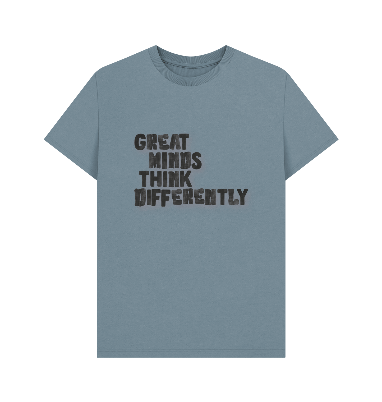 Stone Blue Printed T-shirt Front