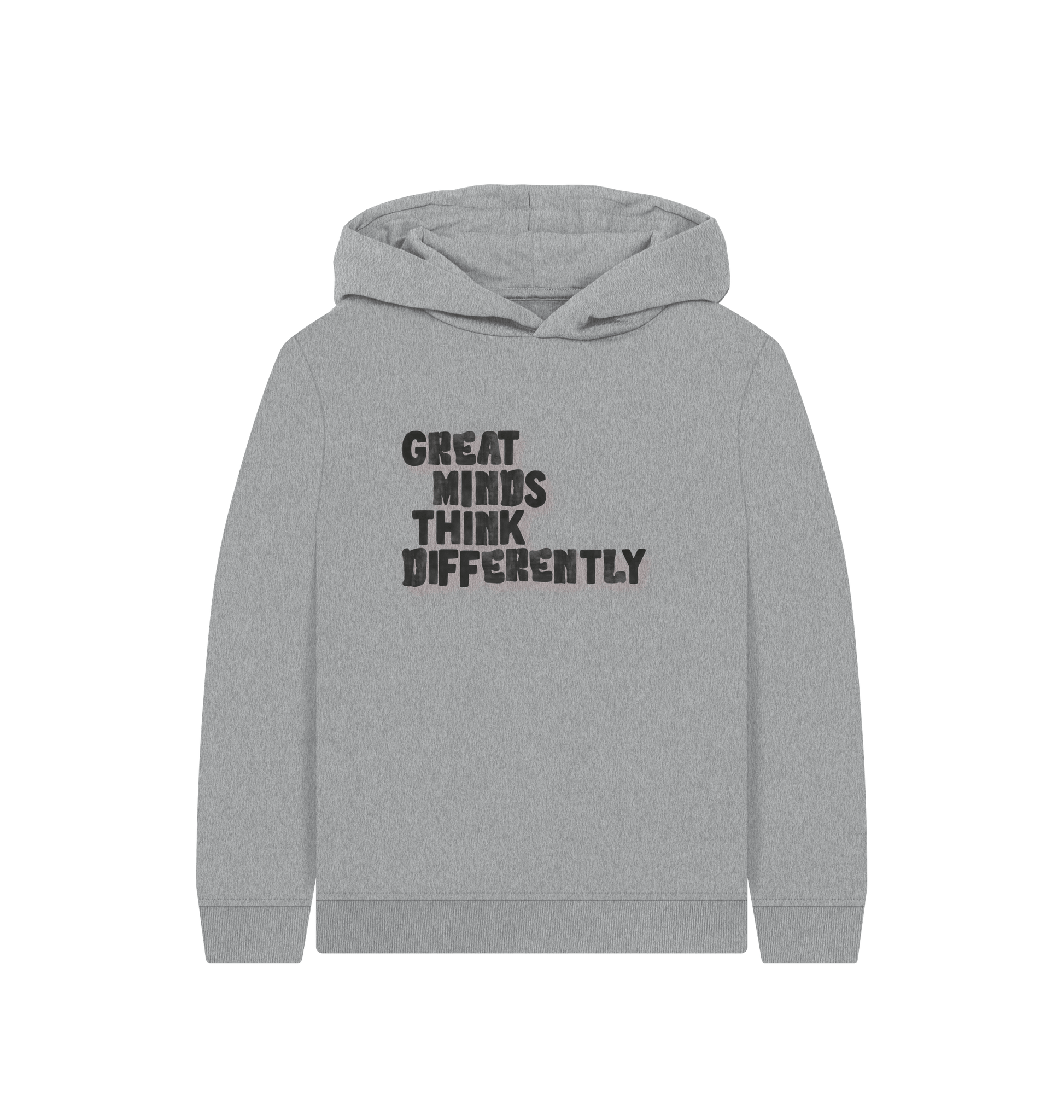 Athletic Grey Printed Kids Hoodie Front