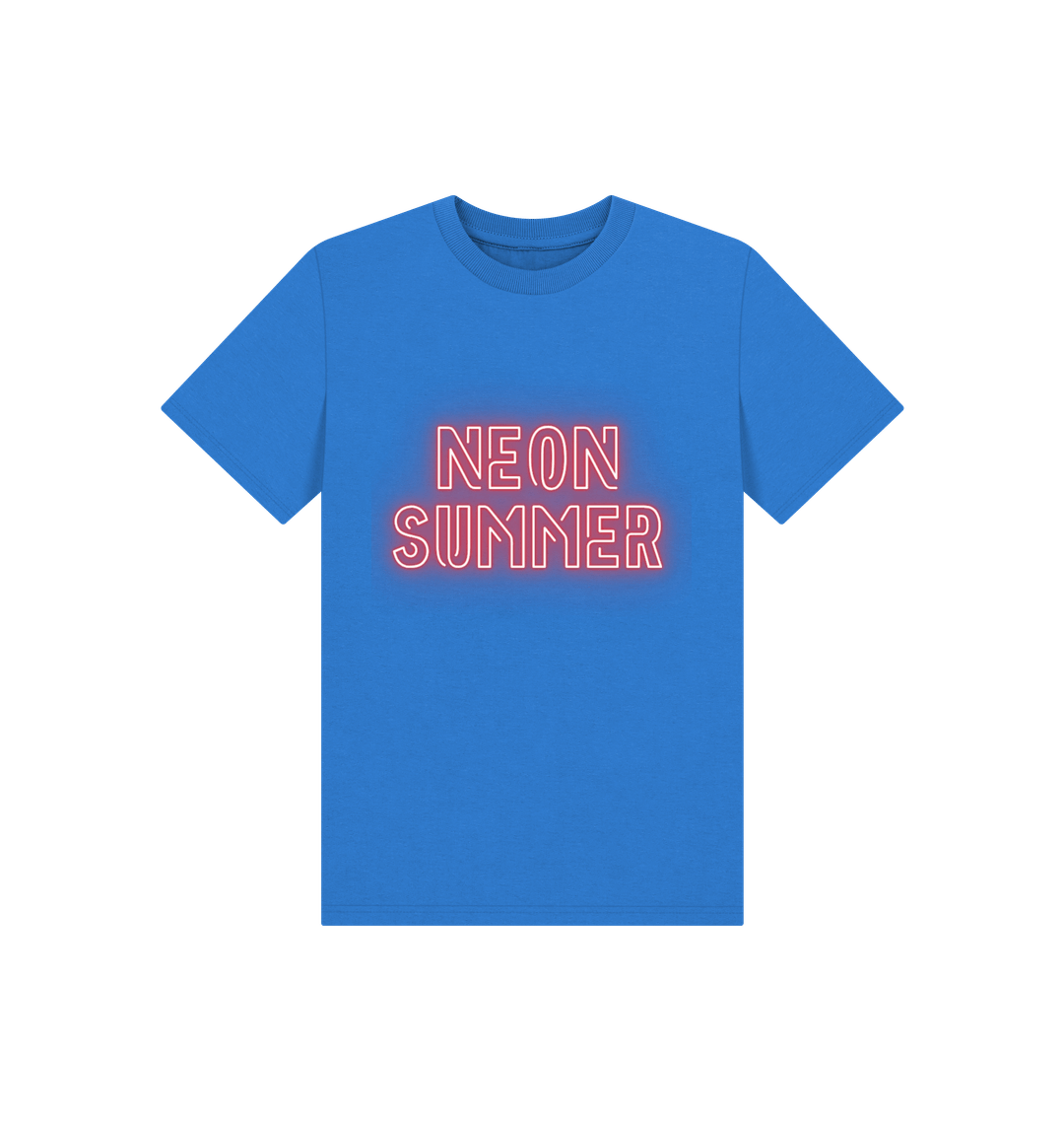 Bright Blue Printed Kids T-Shirt