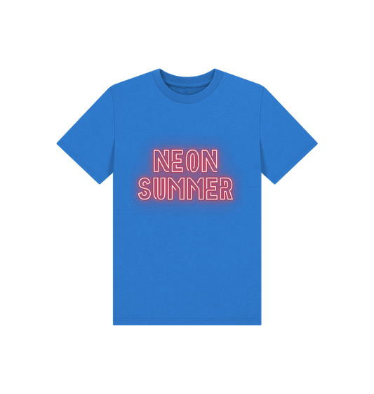Bright Blue Printed Kids T-Shirt