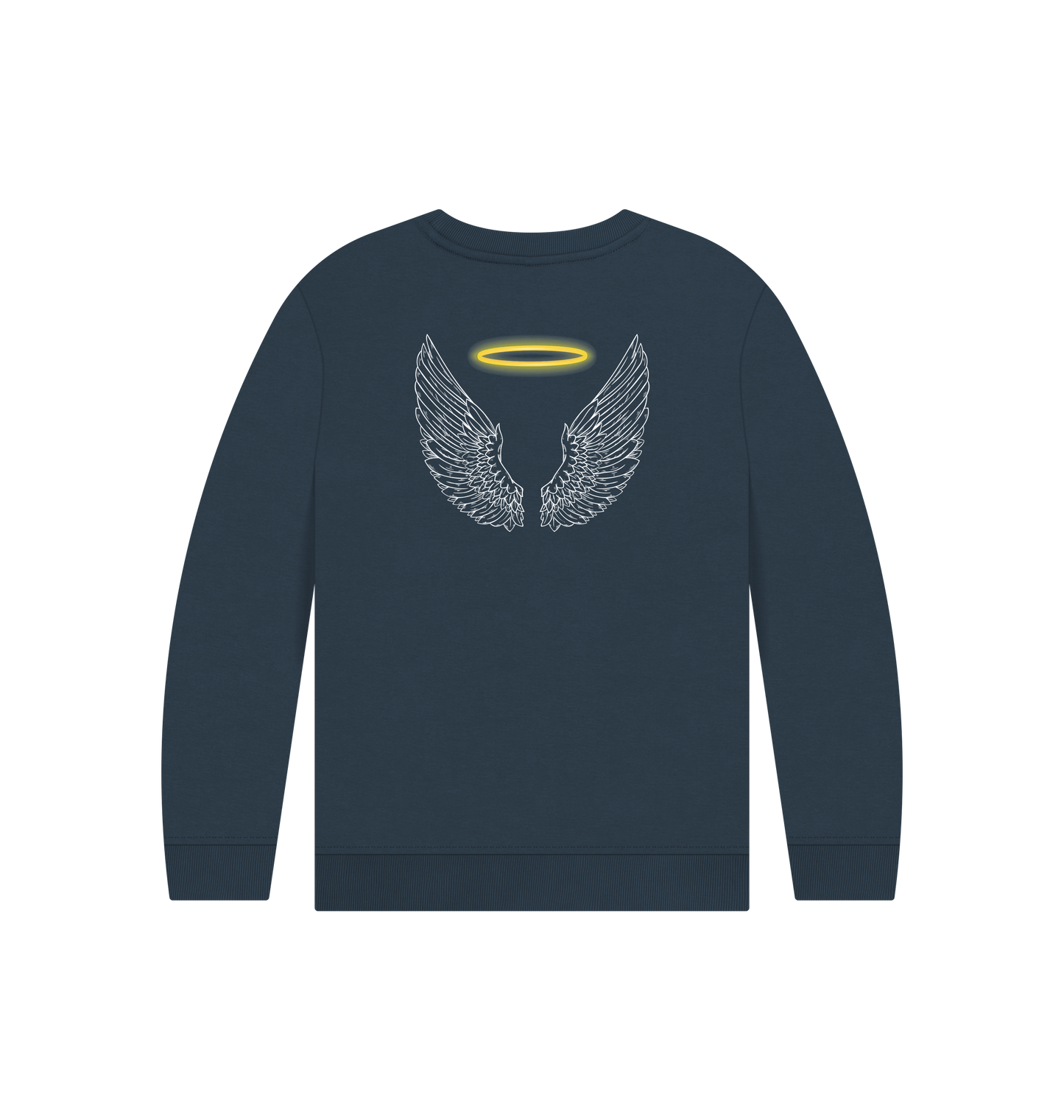 Navy Blue Printed Kids Jumper Back