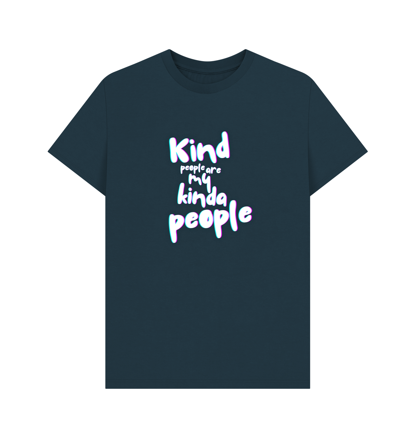 Denim Blue Printed T-shirt Front