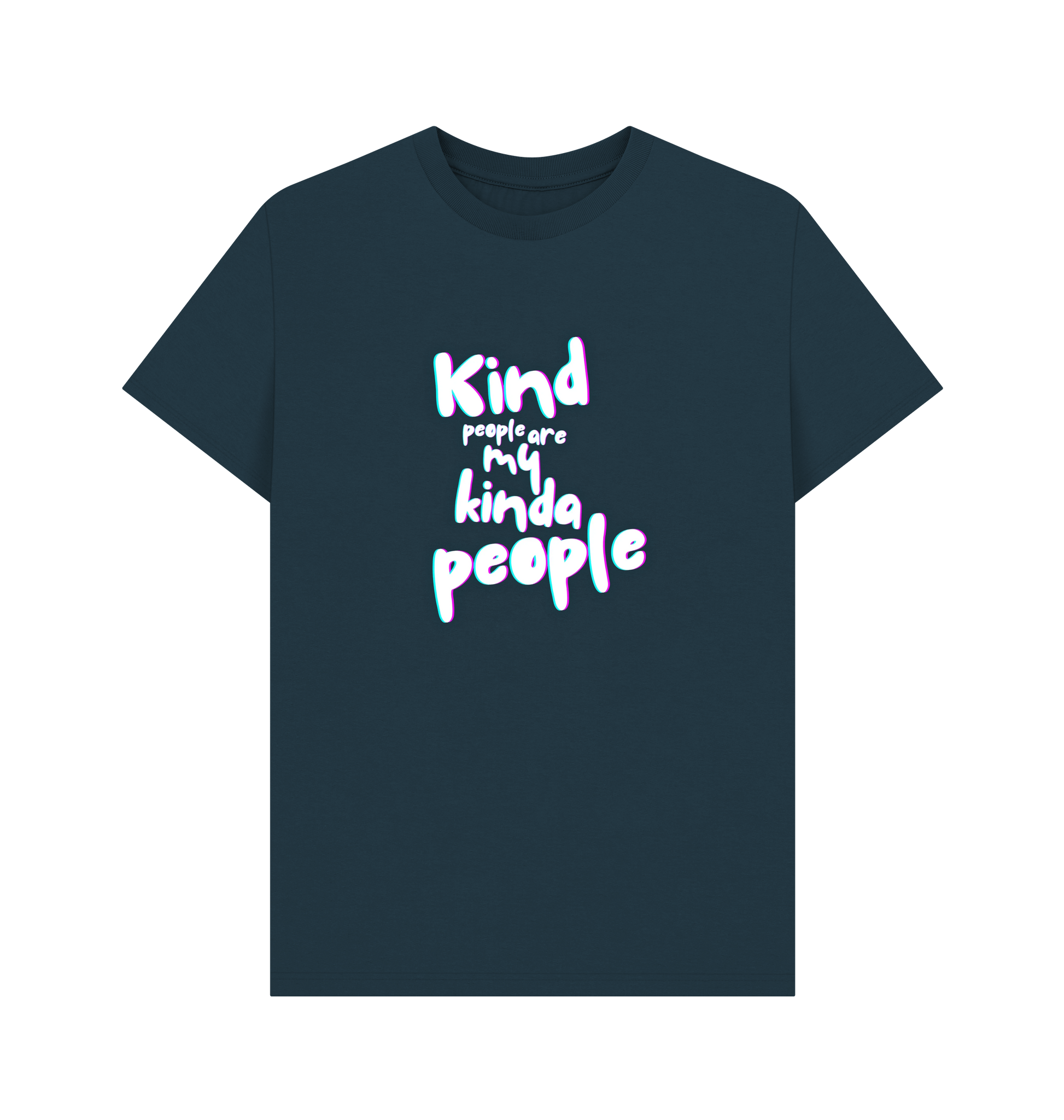 Denim Blue Printed T-shirt Front