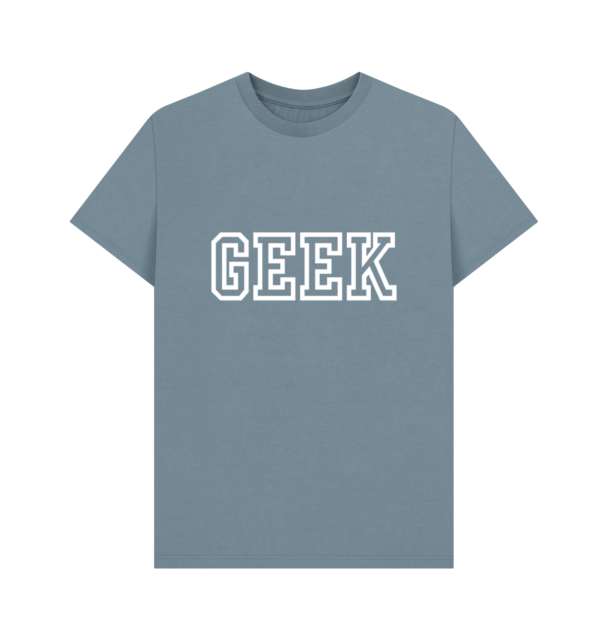 Stone Blue Printed T-shirt Front