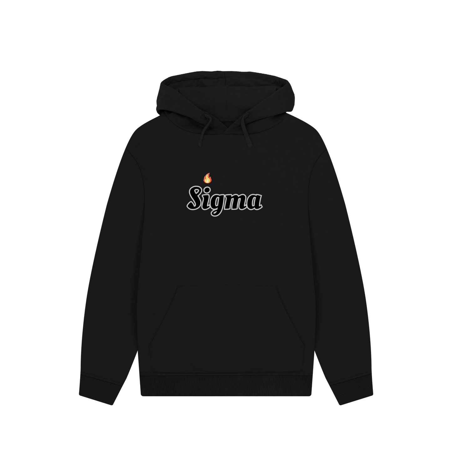 Black Printed Hoody Front