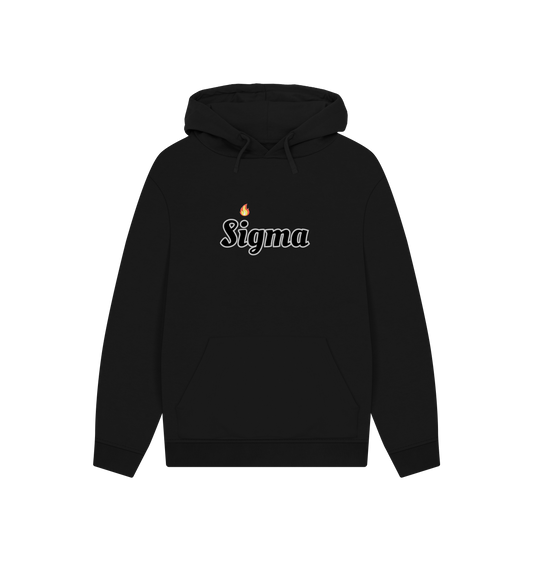 Black Printed Hoody Front
