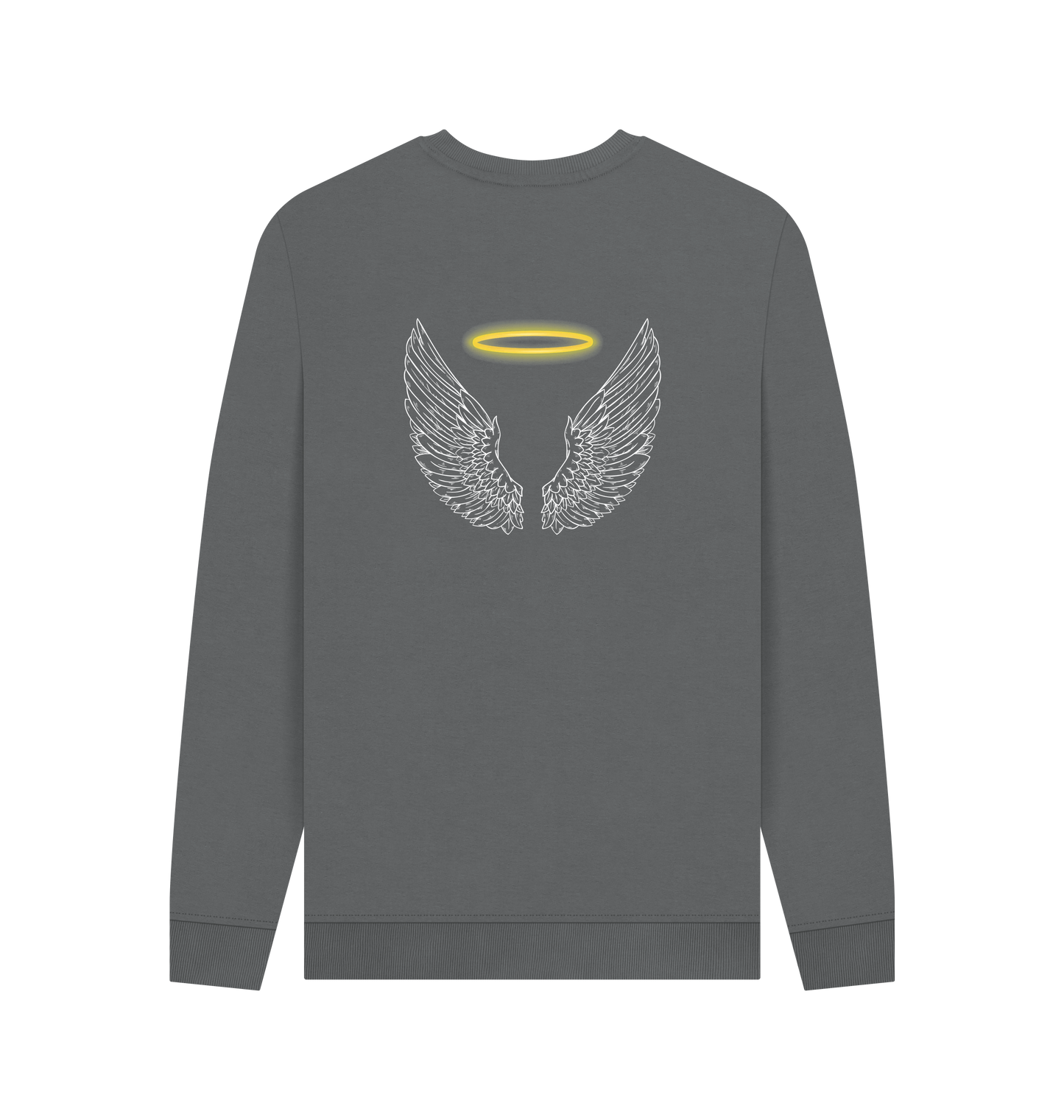 Slate Grey Printed Sweater Back