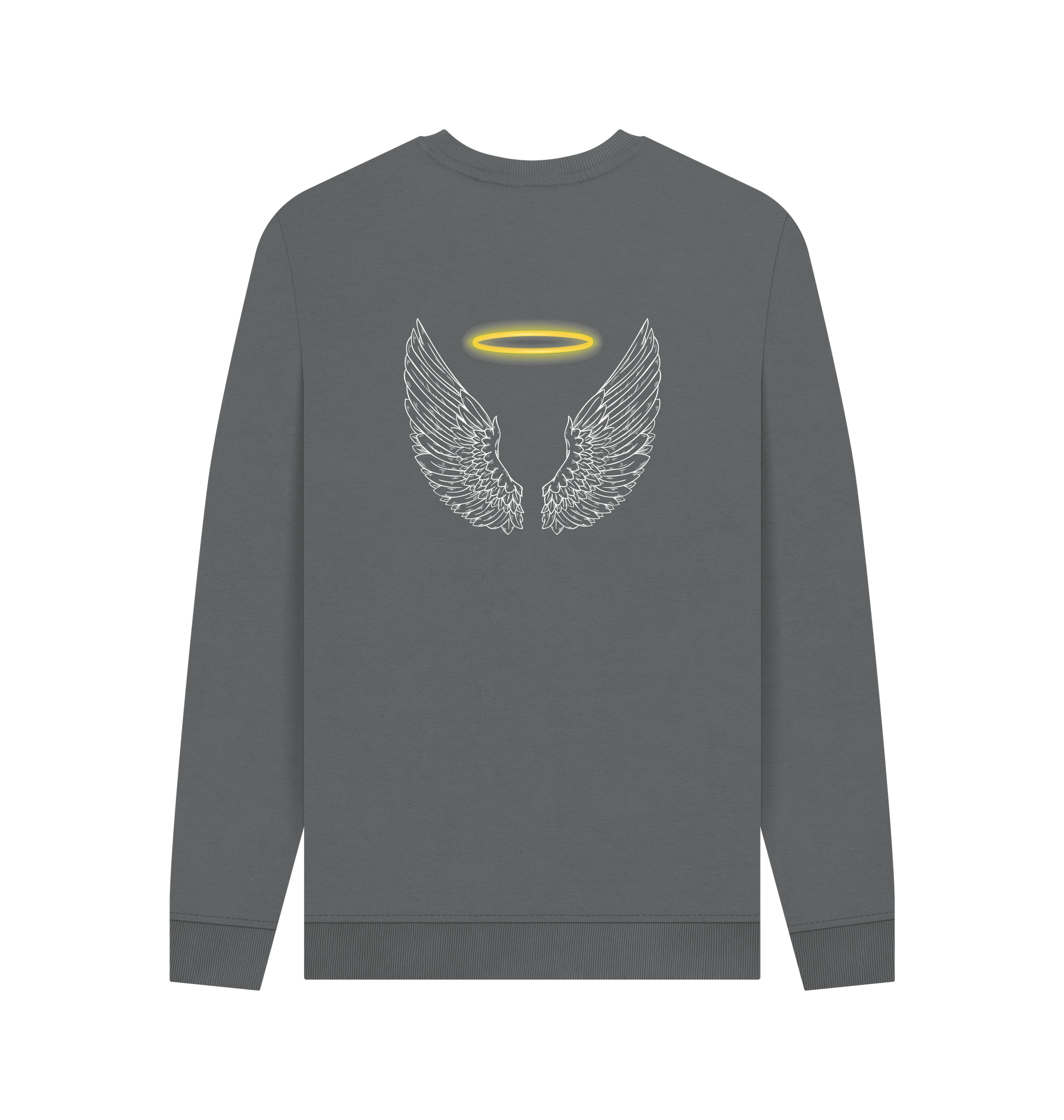 Slate Grey Printed Sweater Back