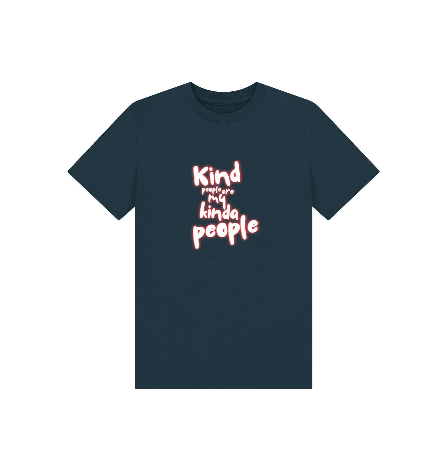 Denim Blue Printed Kids T-Shirt Front