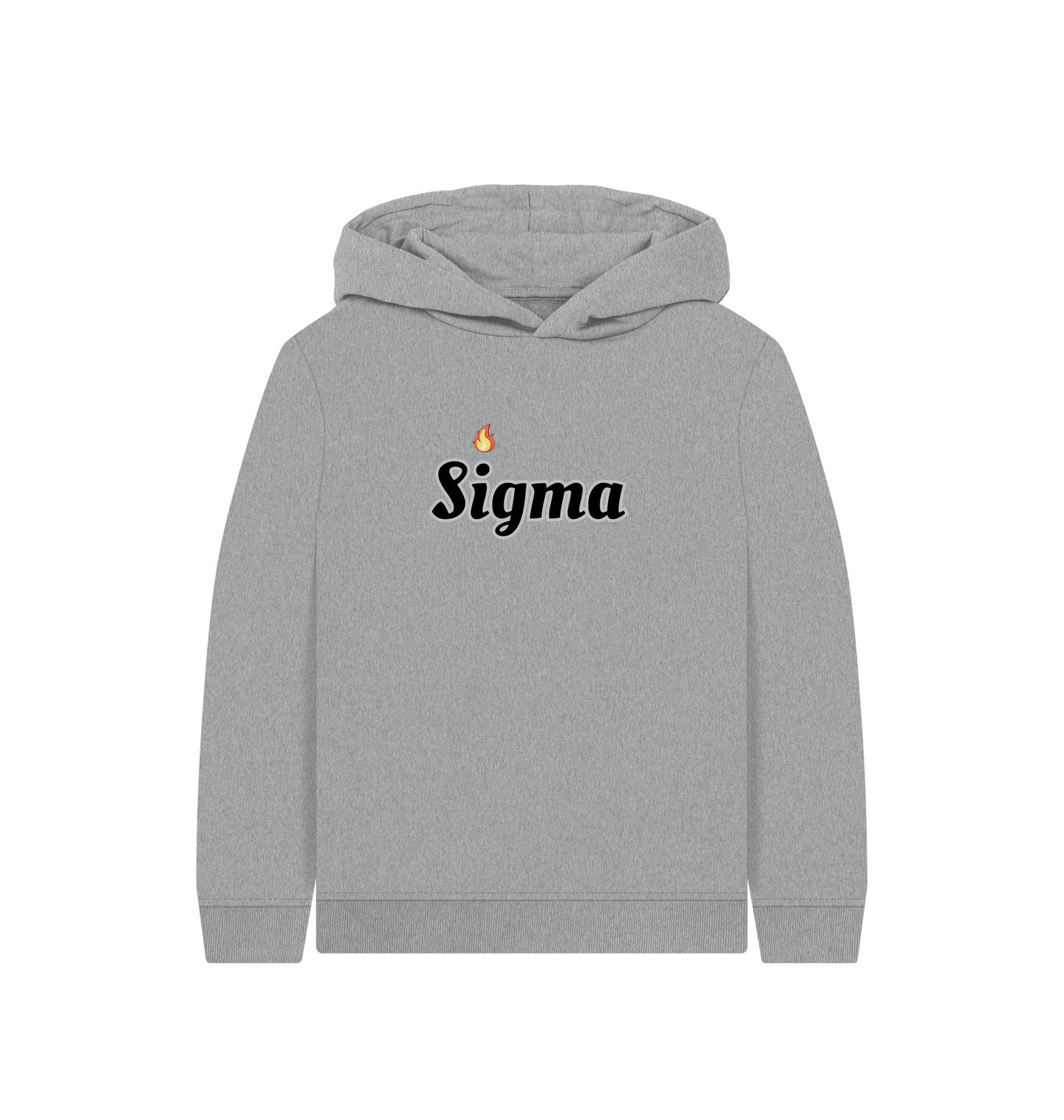 Athletic Grey Printed Kids Hoodie Front