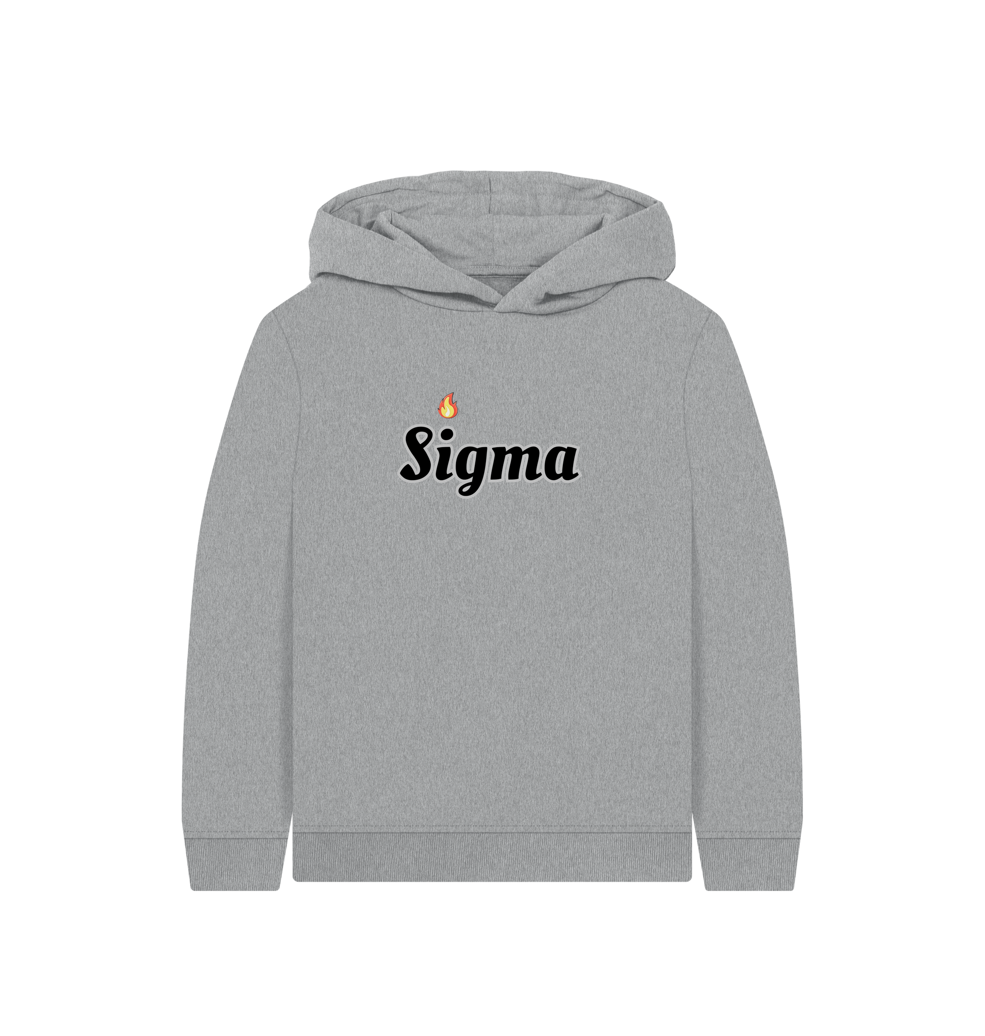 Athletic Grey Printed Kids Hoodie Front
