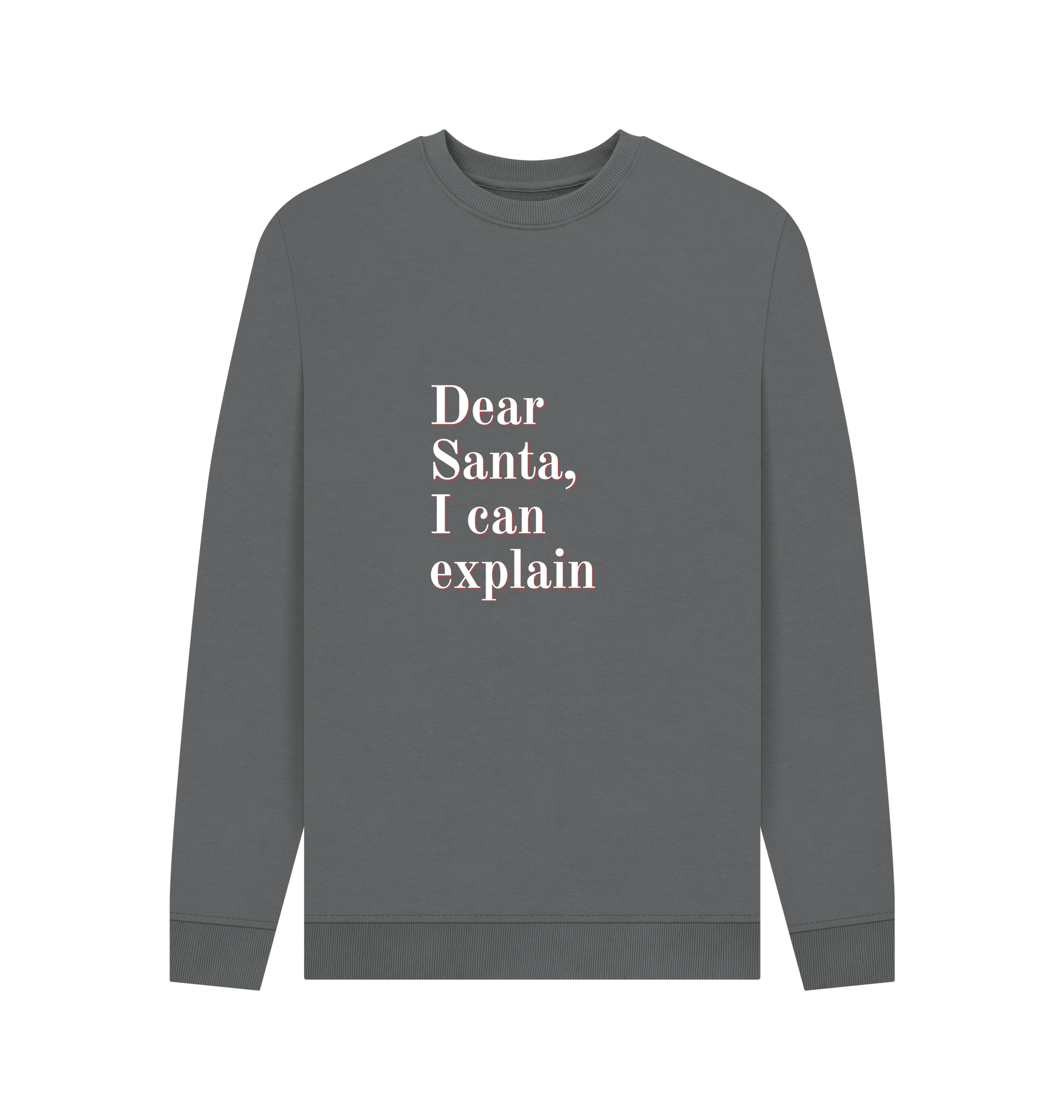 Slate Grey Printed Sweater Front