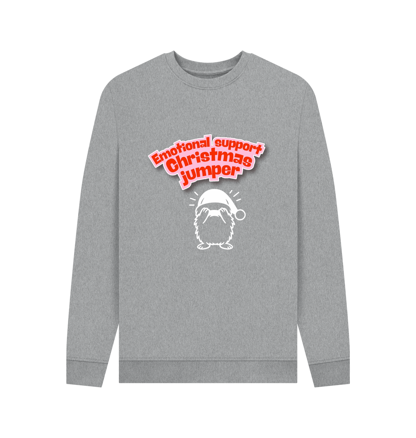 Light Heather Printed Sweater Front