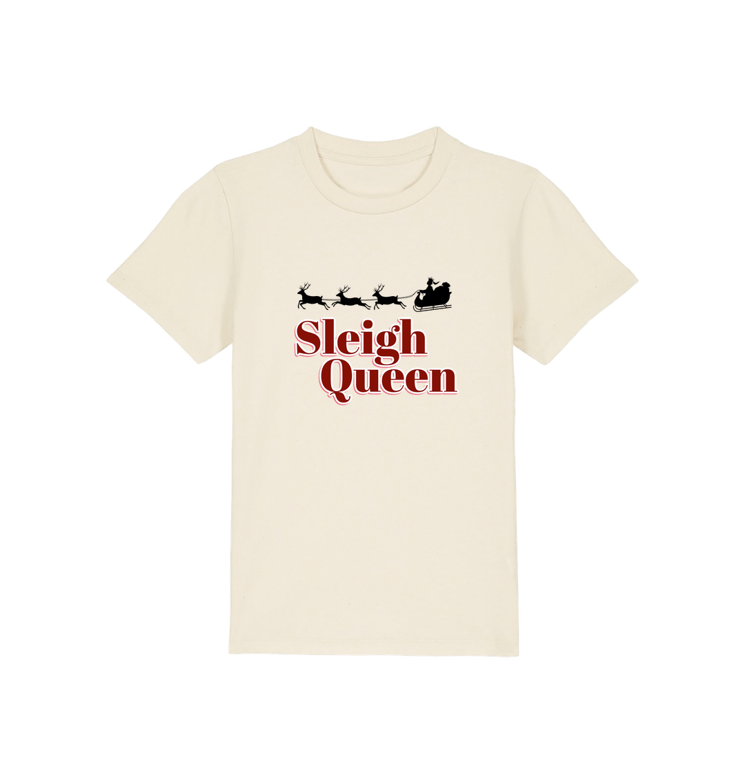 Natural Raw Sleigh Queen - Kids Tee