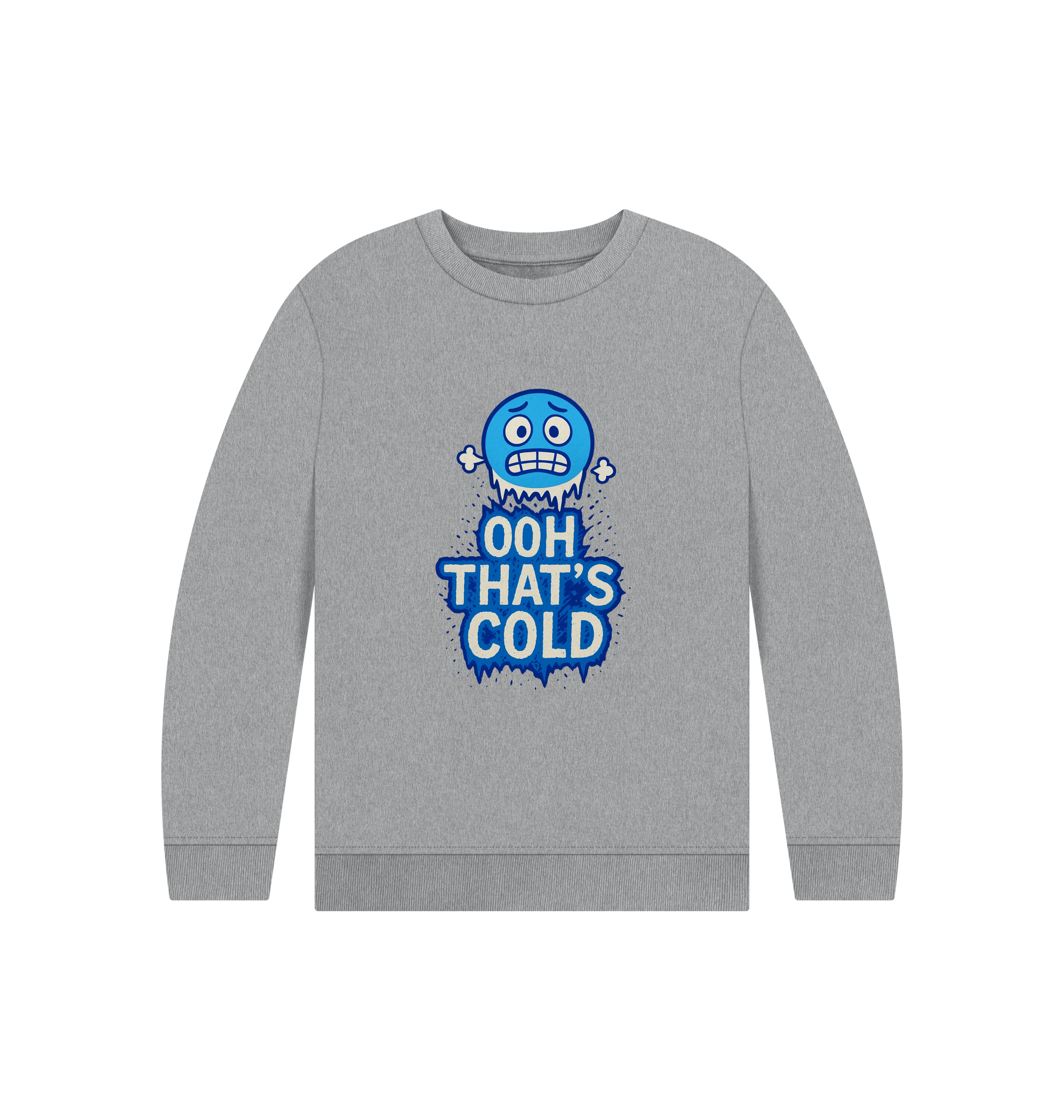 Athletic Grey Printed Kids Jumper Front