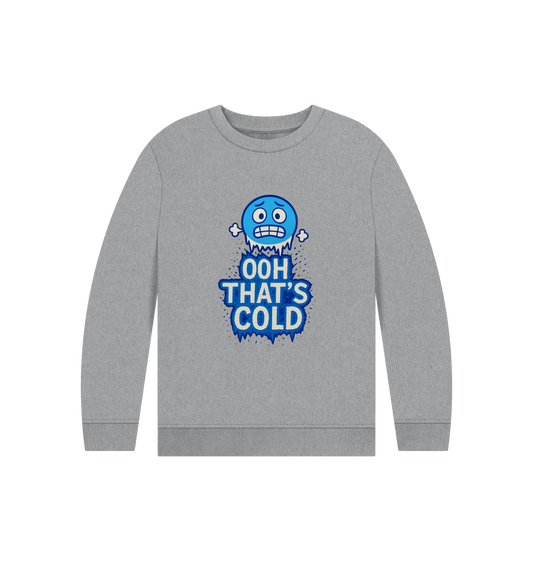 Athletic Grey Printed Kids Jumper Front