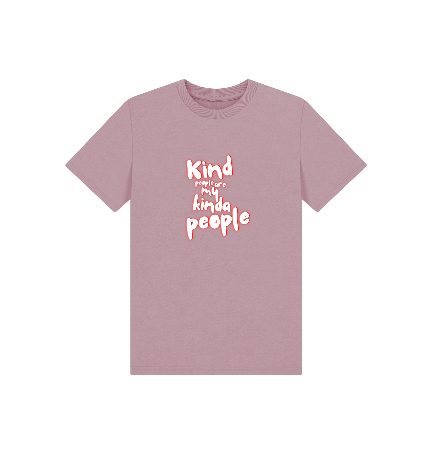 Mauve Printed Kids T-Shirt Front