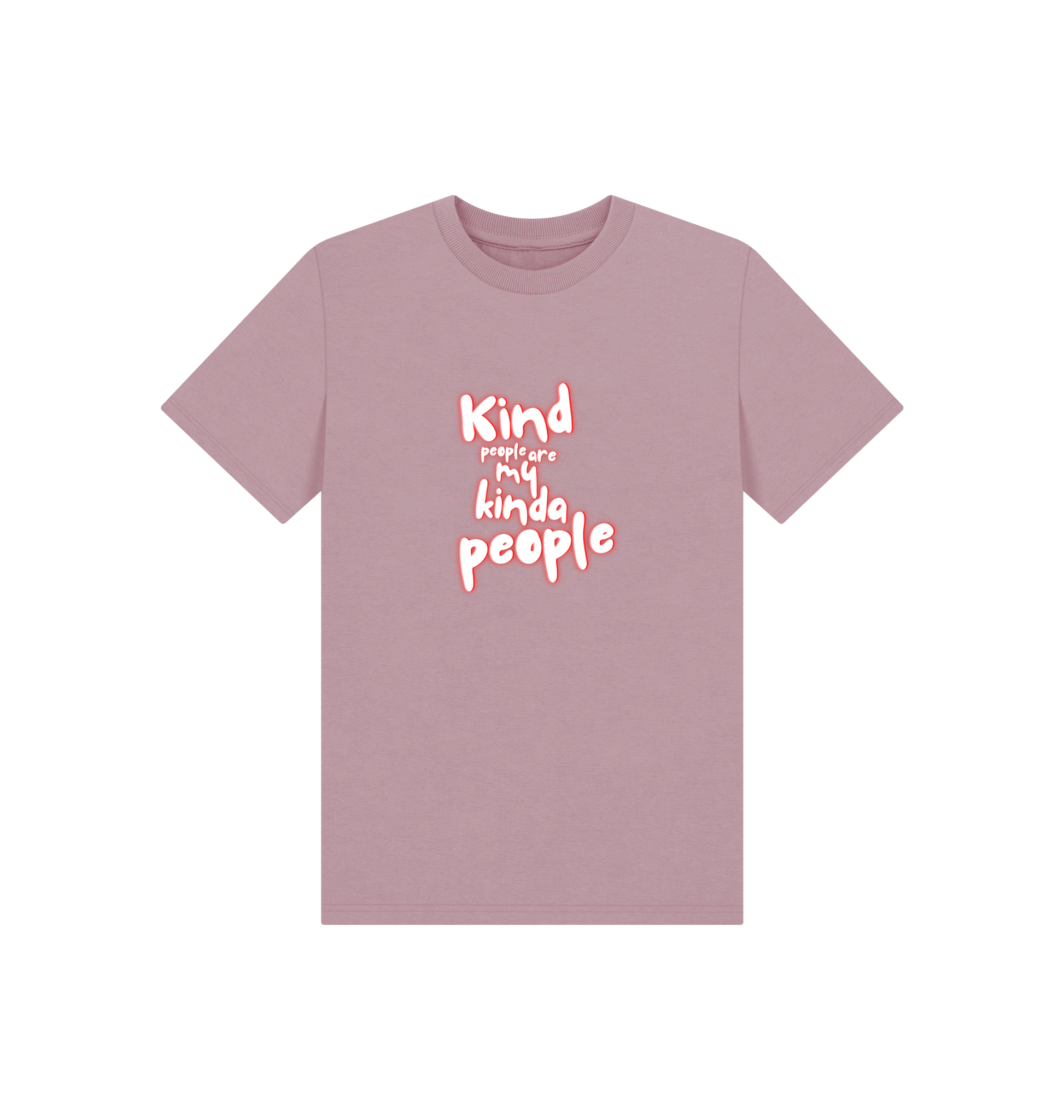 Mauve Printed Kids T-Shirt Front