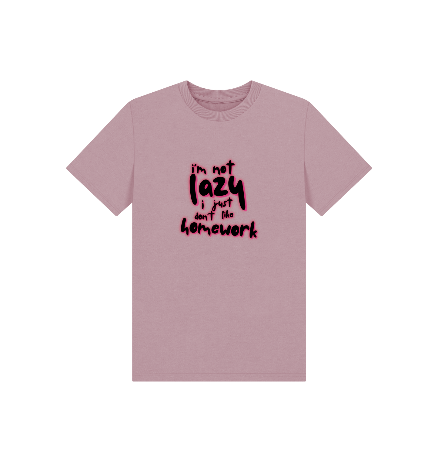 Mauve Printed Kids T-Shirt Front
